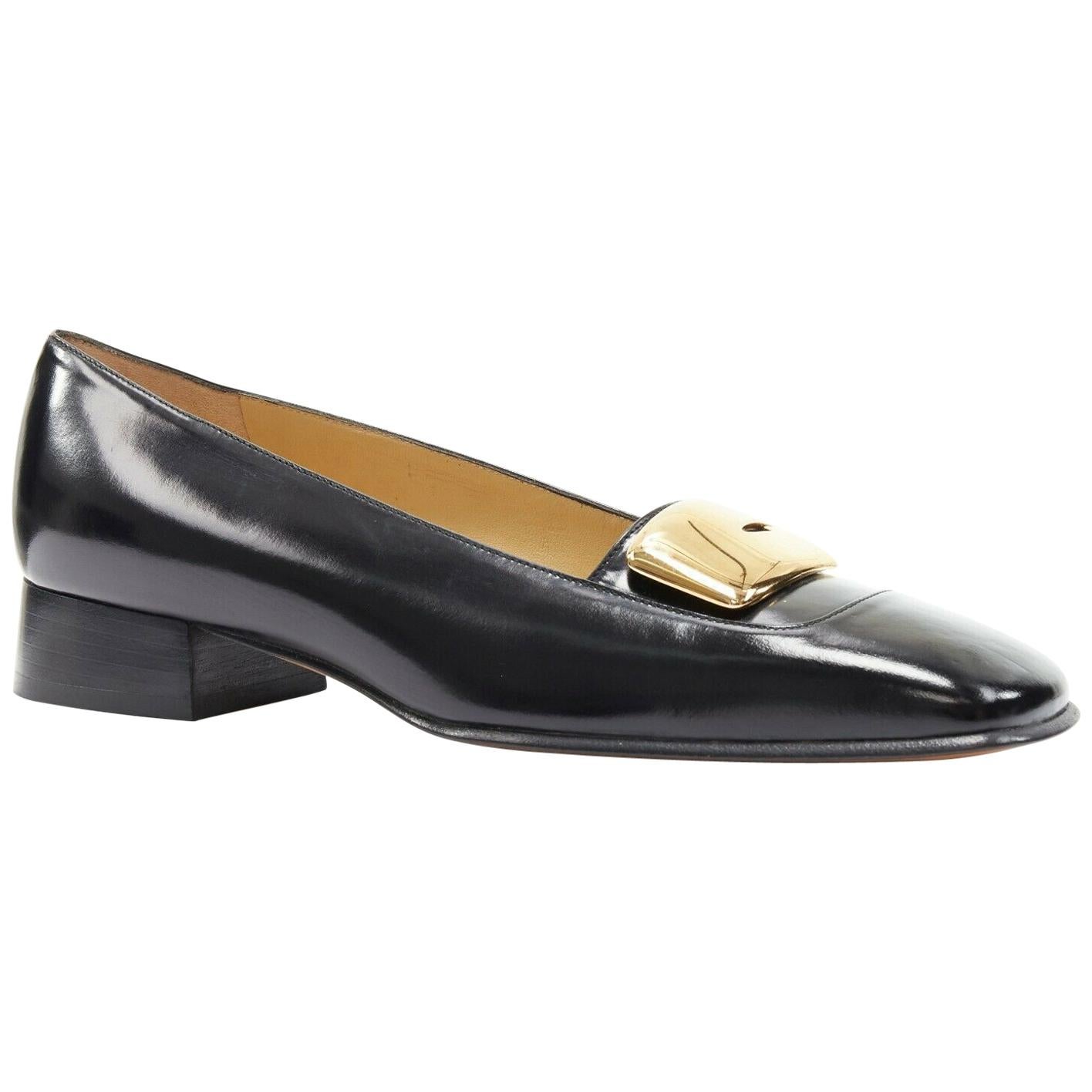 gucci loafers gold buckle
