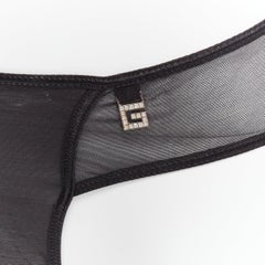 new GUCCI Tom Ford Vintage crystal G logo sheer bottom underwear S