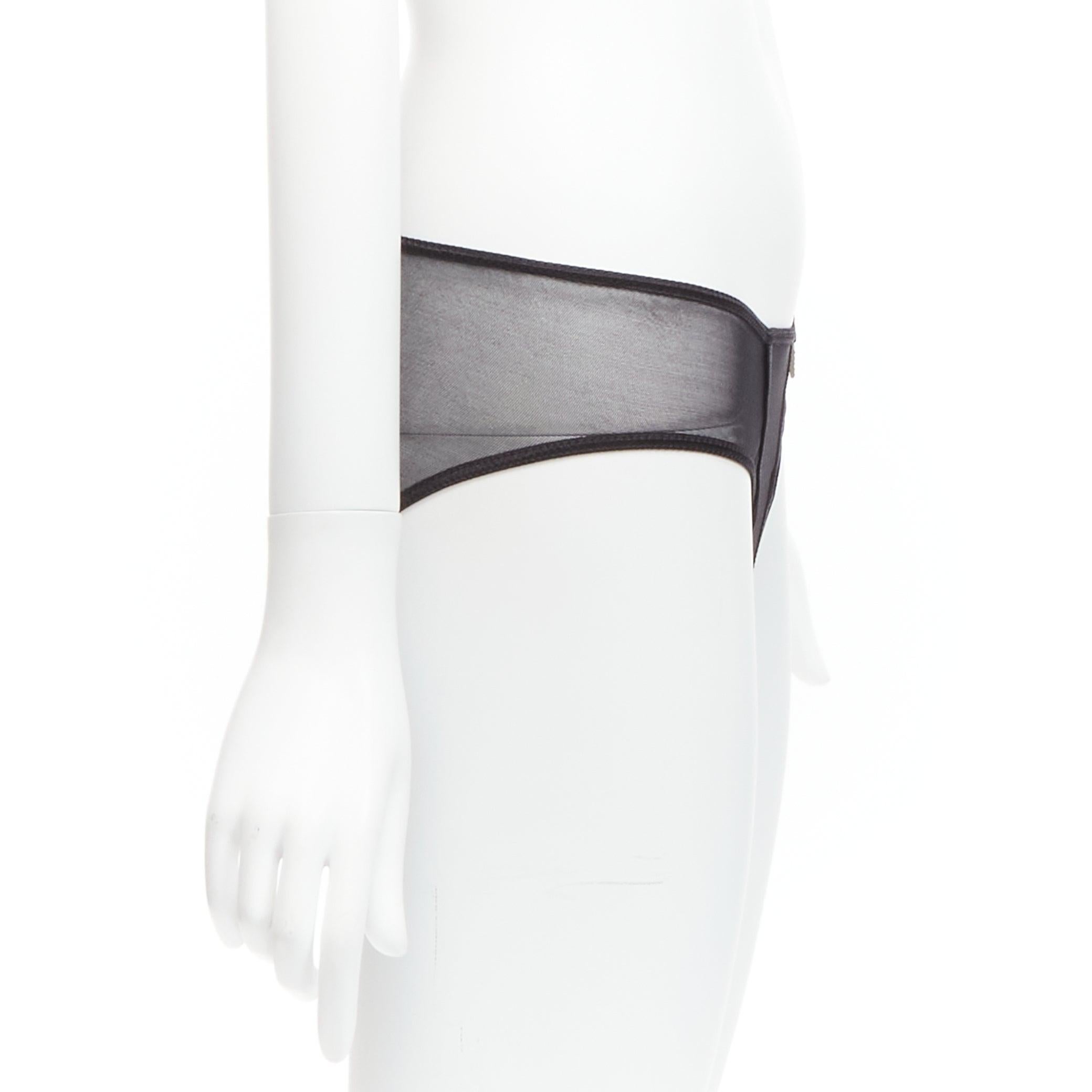 Women's new GUCCI Tom Ford Vintage crystal G logo sheer bottom underwear S For Sale