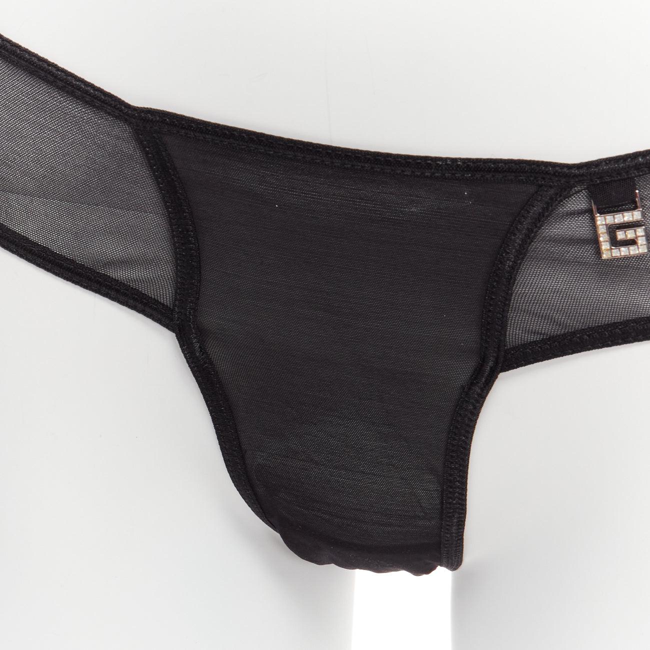 new GUCCI Tom Ford Vintage crystal G logo sheer bottom underwear S For Sale 3