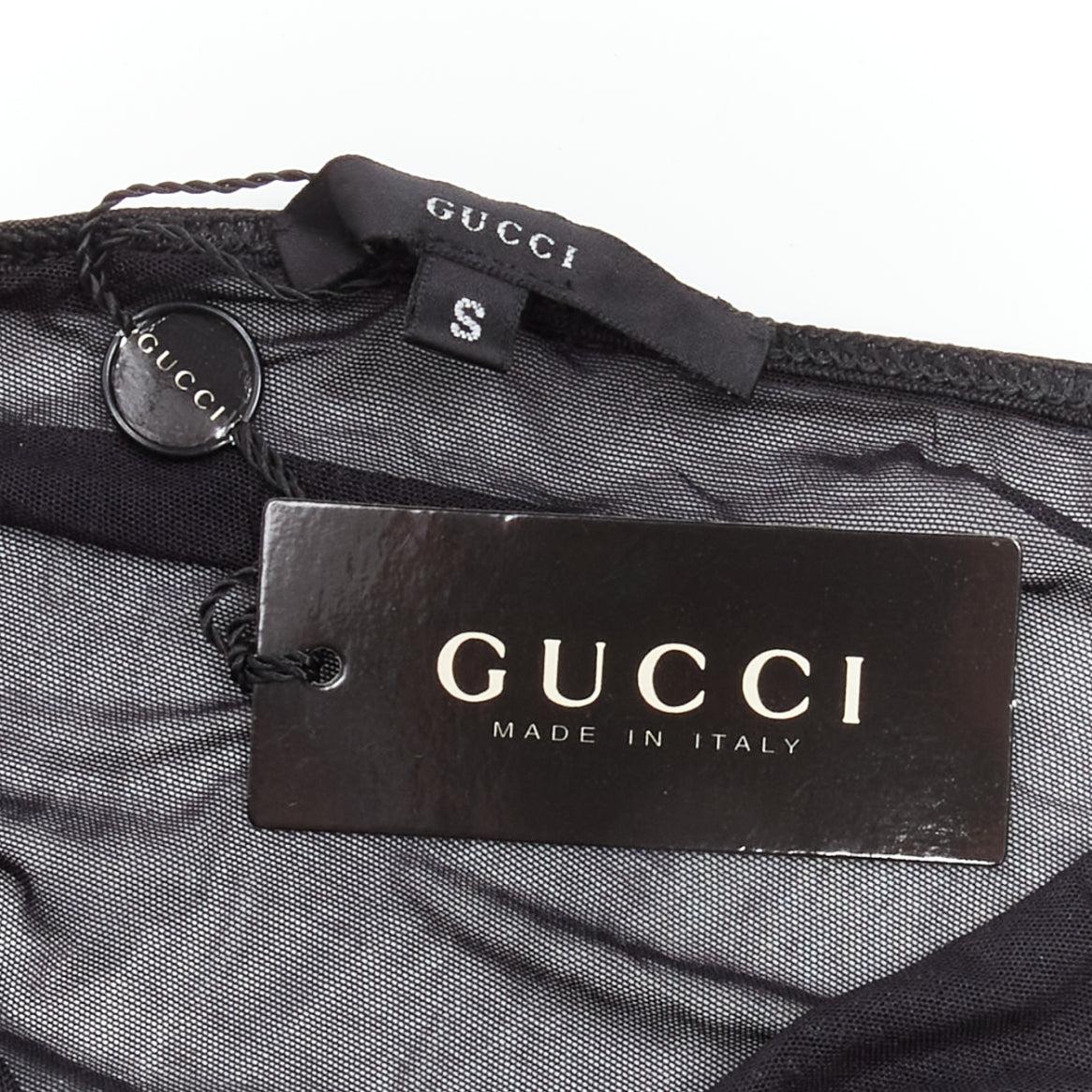 new Tom Ford for Gucci Vintage crystal G logo sheer bottom underwear S 4