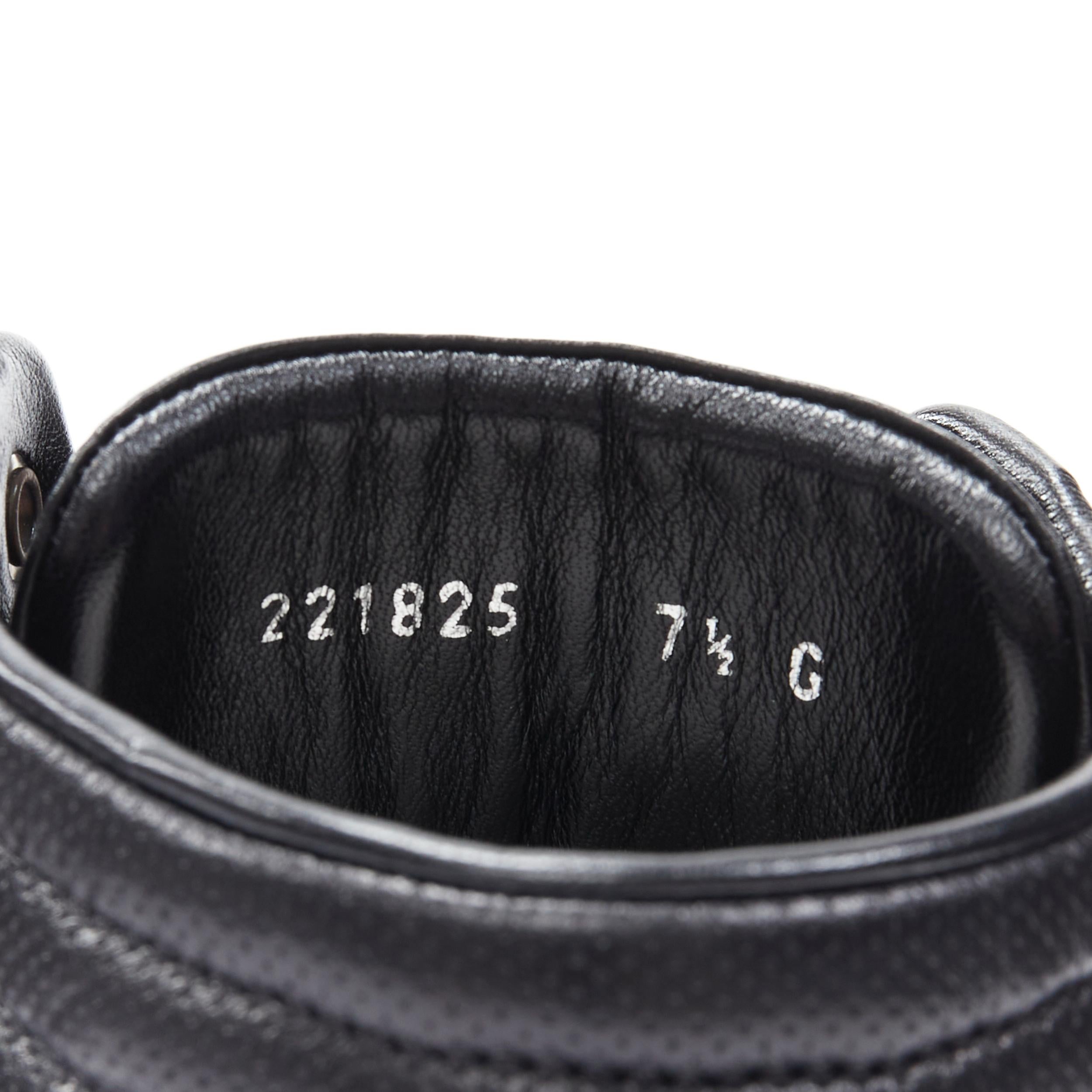 new GUCCI Traga Ace black leather web high top sneaker UK7.5 EU41.5 5