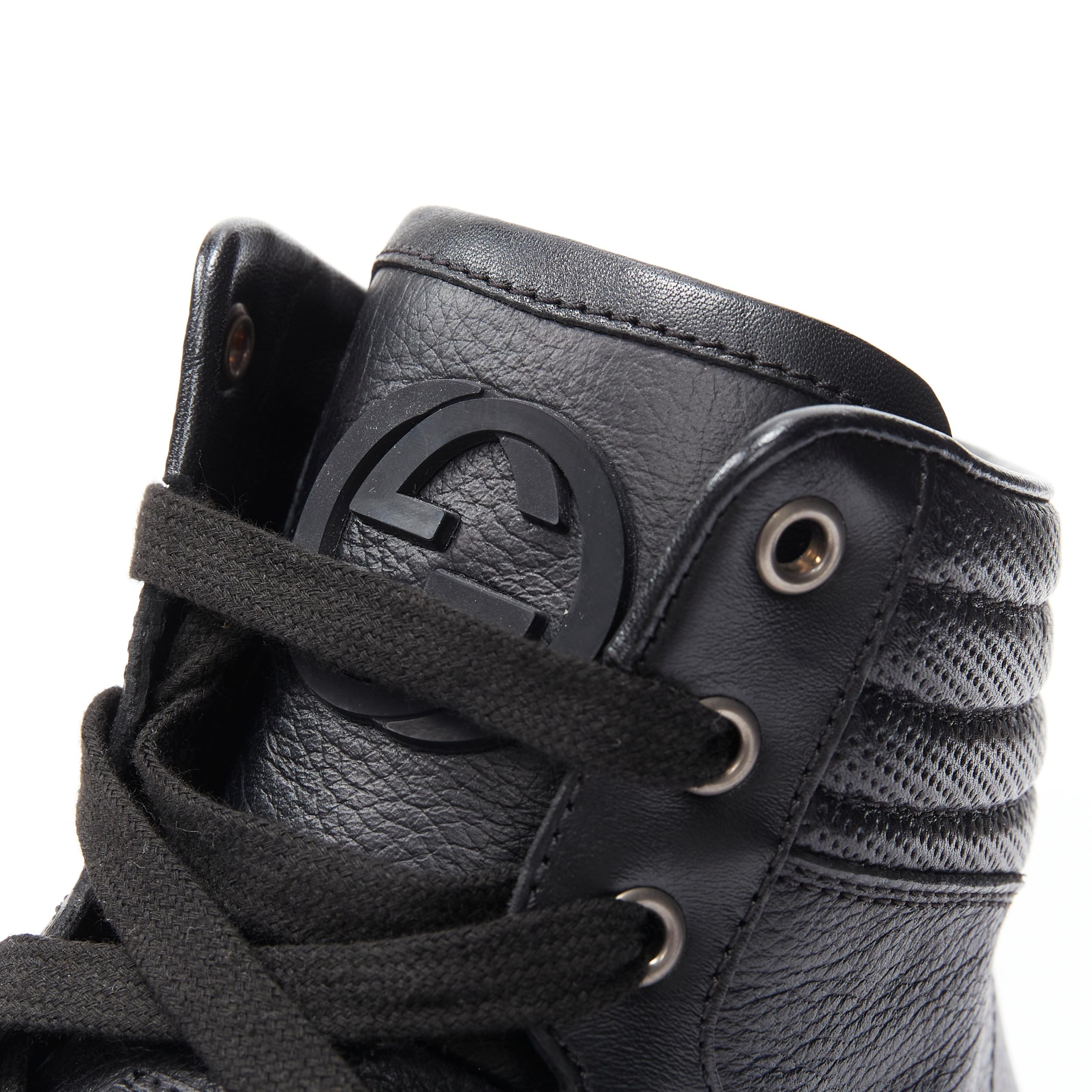 new GUCCI Traga Ace black leather web high top sneaker UK7.5 EU41.5 1