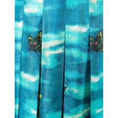 New GUCCI Vita Garden Pleated Silk Midi Skirt IT36 US 0-2