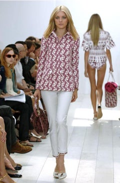 New Gucci Resort 2007 Winter White Leather Bamboo Tassel Heels Pumps Sz 7.5