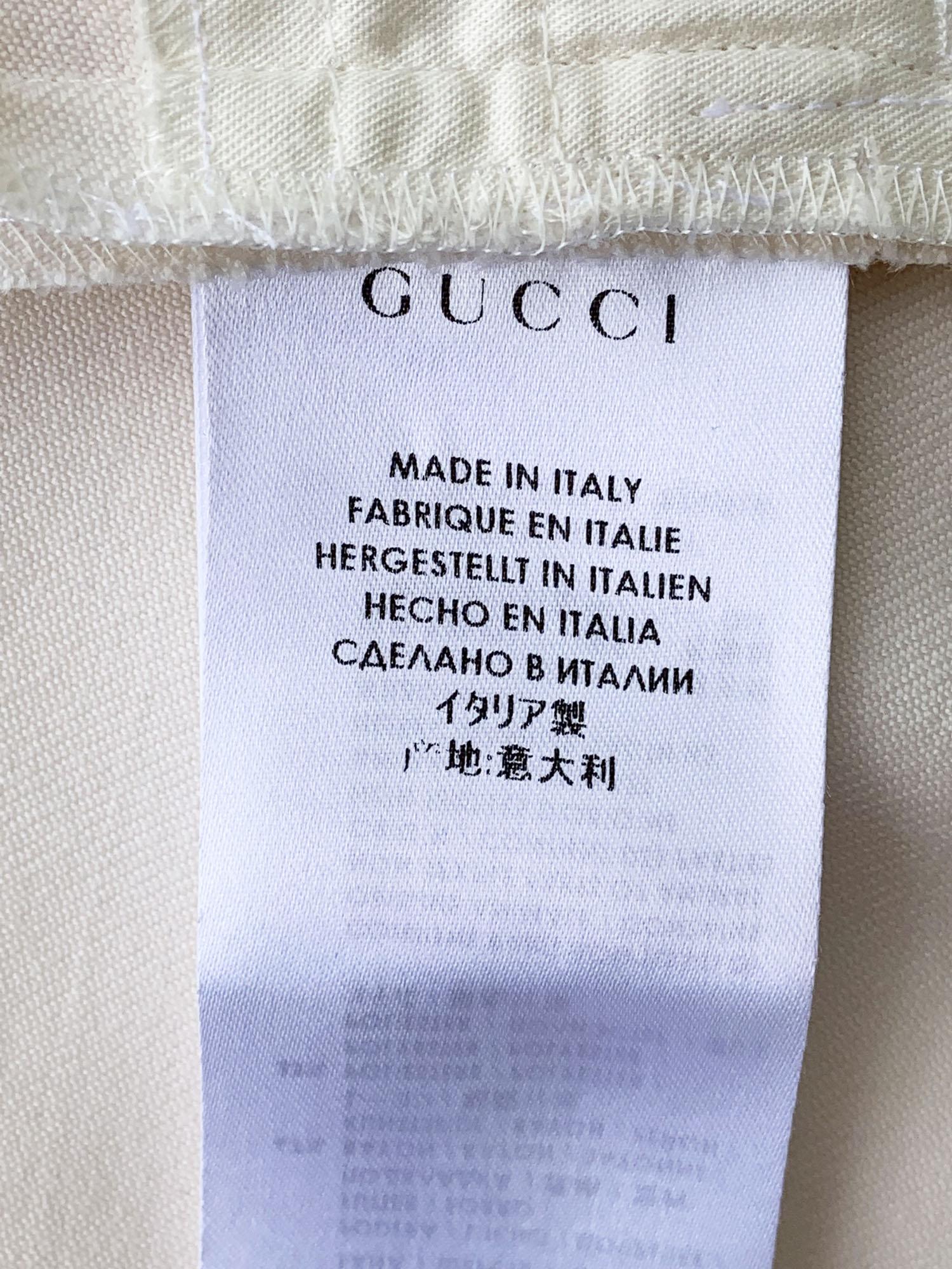 Gray New Gucci Wool Bone Color Dress Pants Italian 46 For Sale