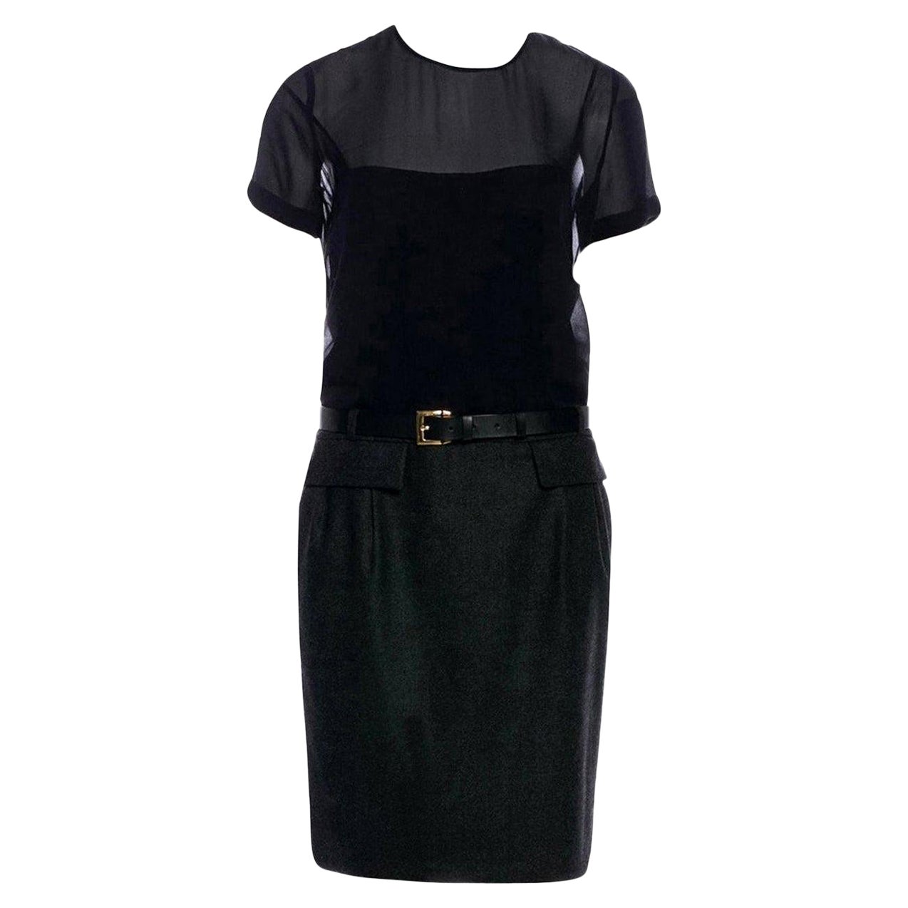 Neues Kleid aus Wolle und Kaschmir von Gucci zum 90. Jahrestag Pre-Fall 2011  Größe: 44
