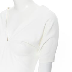 new HAIDER ACKERMANN Off Shoulder Mankora ivory white nylon top FR36 S