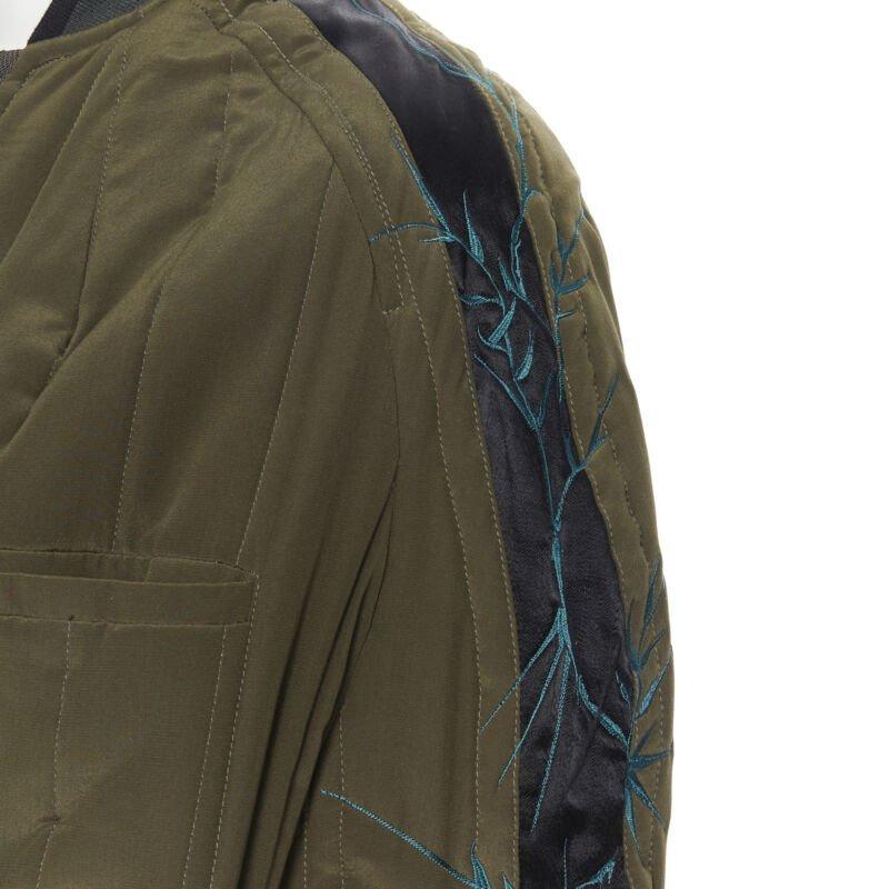 New HAIDER ACKERMANN Thorn embroidered sleeve Perth padded bomber jacket XS
Reference: TGAS/A05724
Brand: Haider Ackermann
Designer: Haider Ackermann
Model: Perth
Collection: 2018
Material: Silk
Color: Green
Pattern: Solid
Closure: Zip
Extra