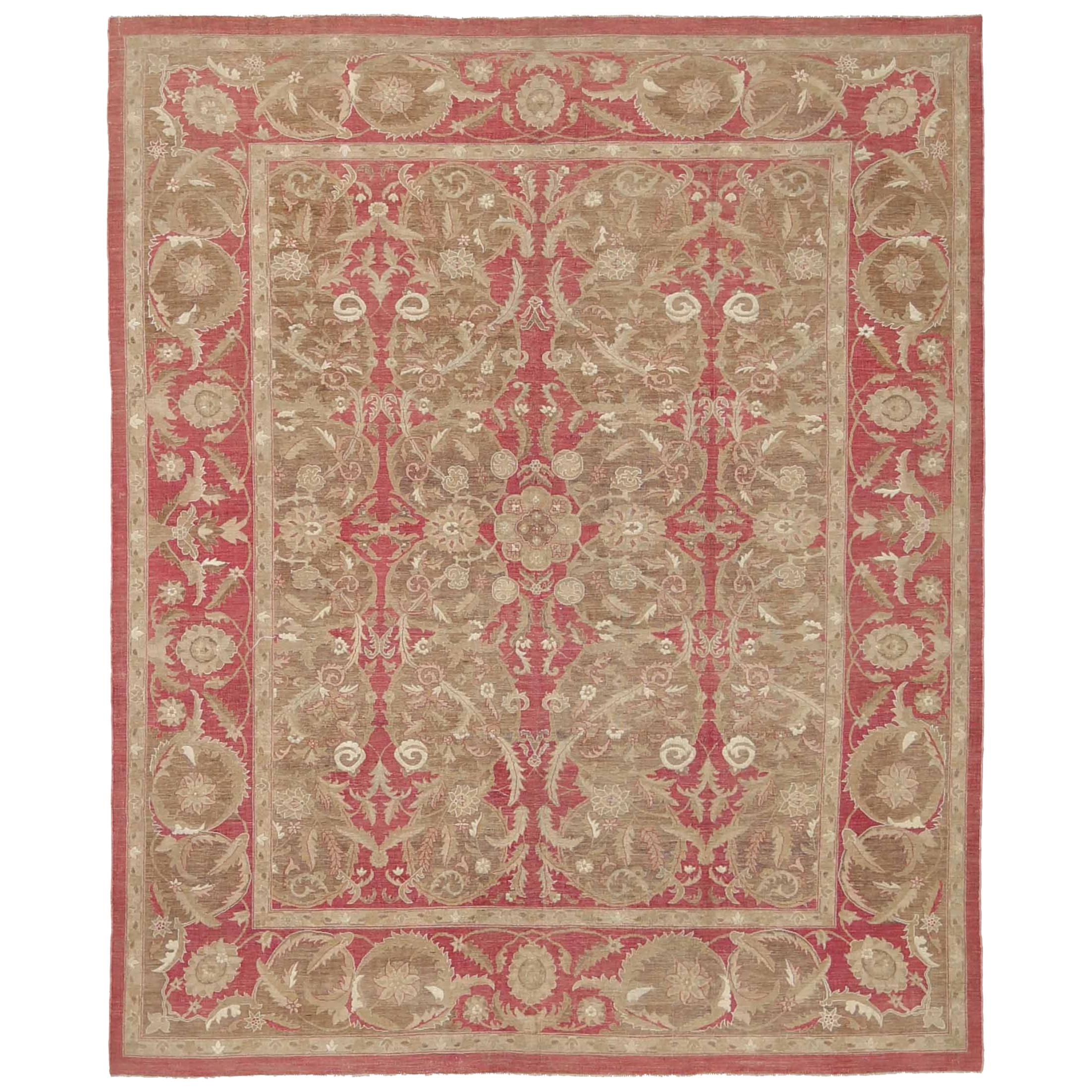 New Haji Jalili Design Afghan Area Rug with 17th-Century Antique Look For Sale