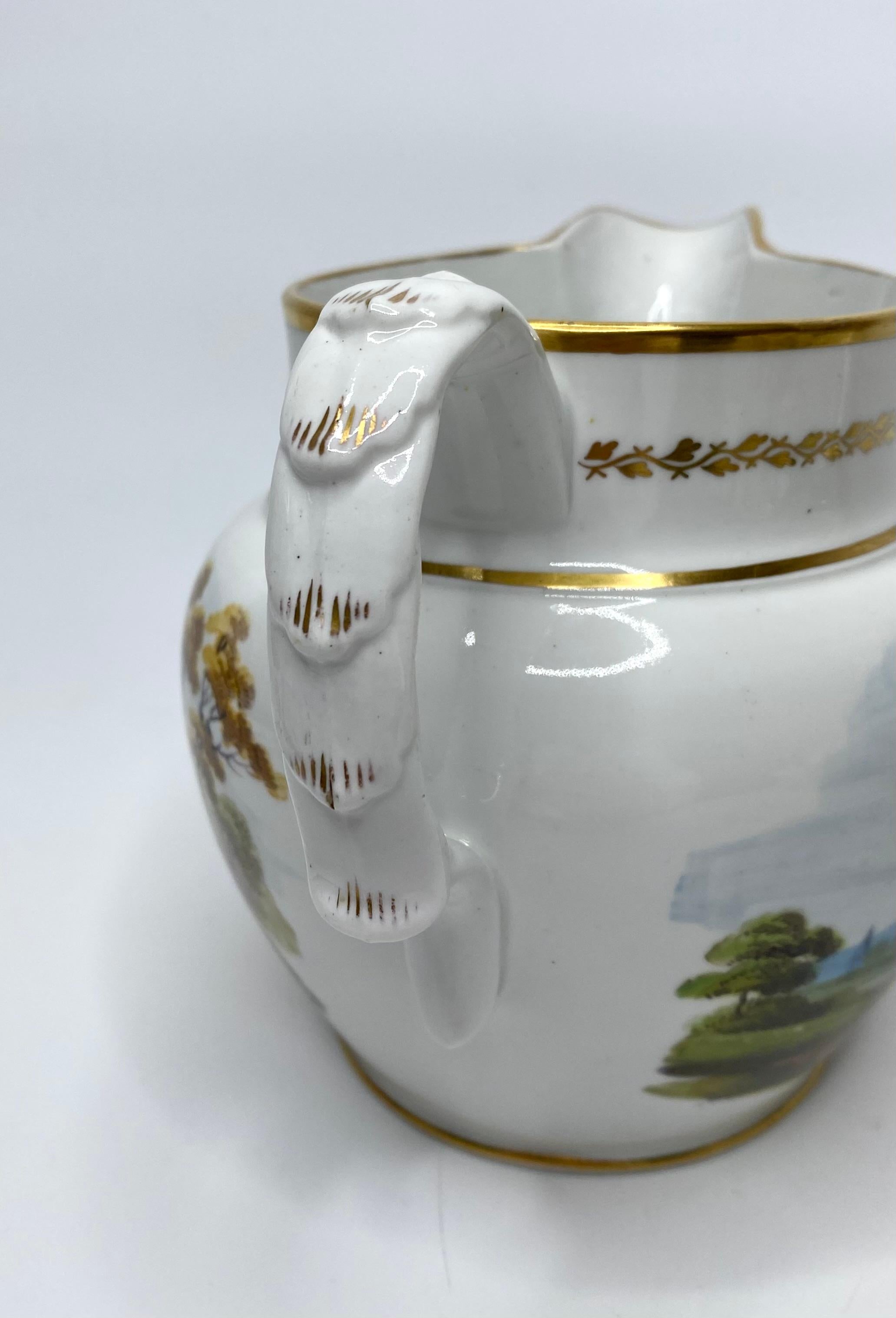 English New Hall bone china water jug, ‘JH’, c. 1815. For Sale