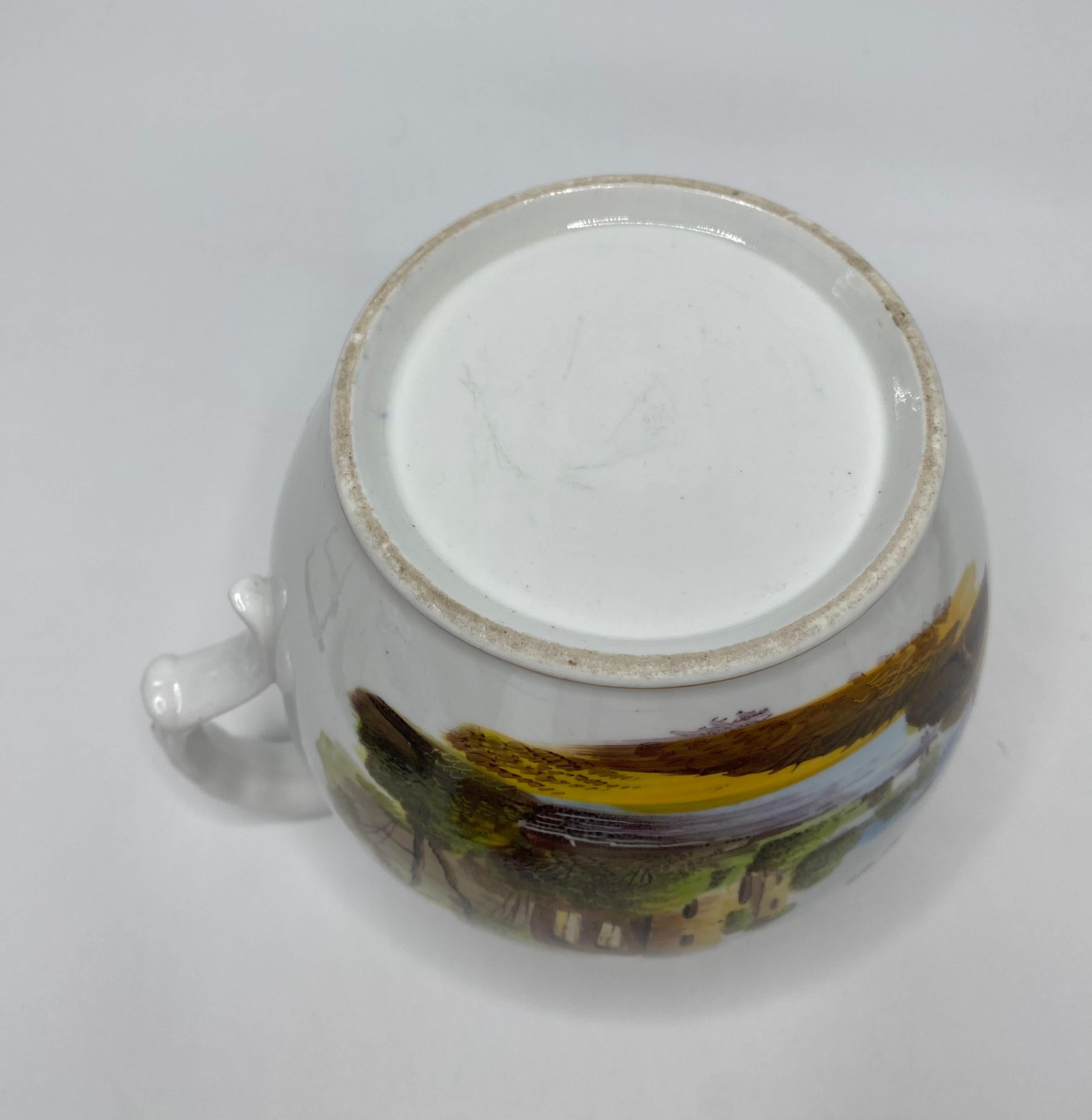 New Hall bone china water jug, ‘JH’, c. 1815. In Excellent Condition For Sale In Gargrave, North Yorkshire
