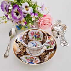 New Hall Coffee Cup and Saucer, Pattern 2101, circa 1815