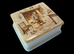 NEW HALL - HANLEY - Vintage Ceramic Box - Staffordshire - England - Circa 1950's