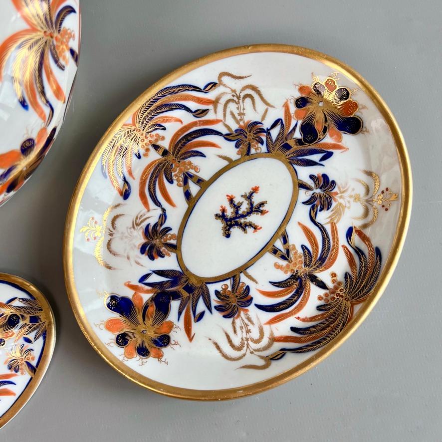 Servicio de té de porcelana dura híbrida New Hall, Patt. de la palmera 484, ca 1810 principios del siglo XIX en venta