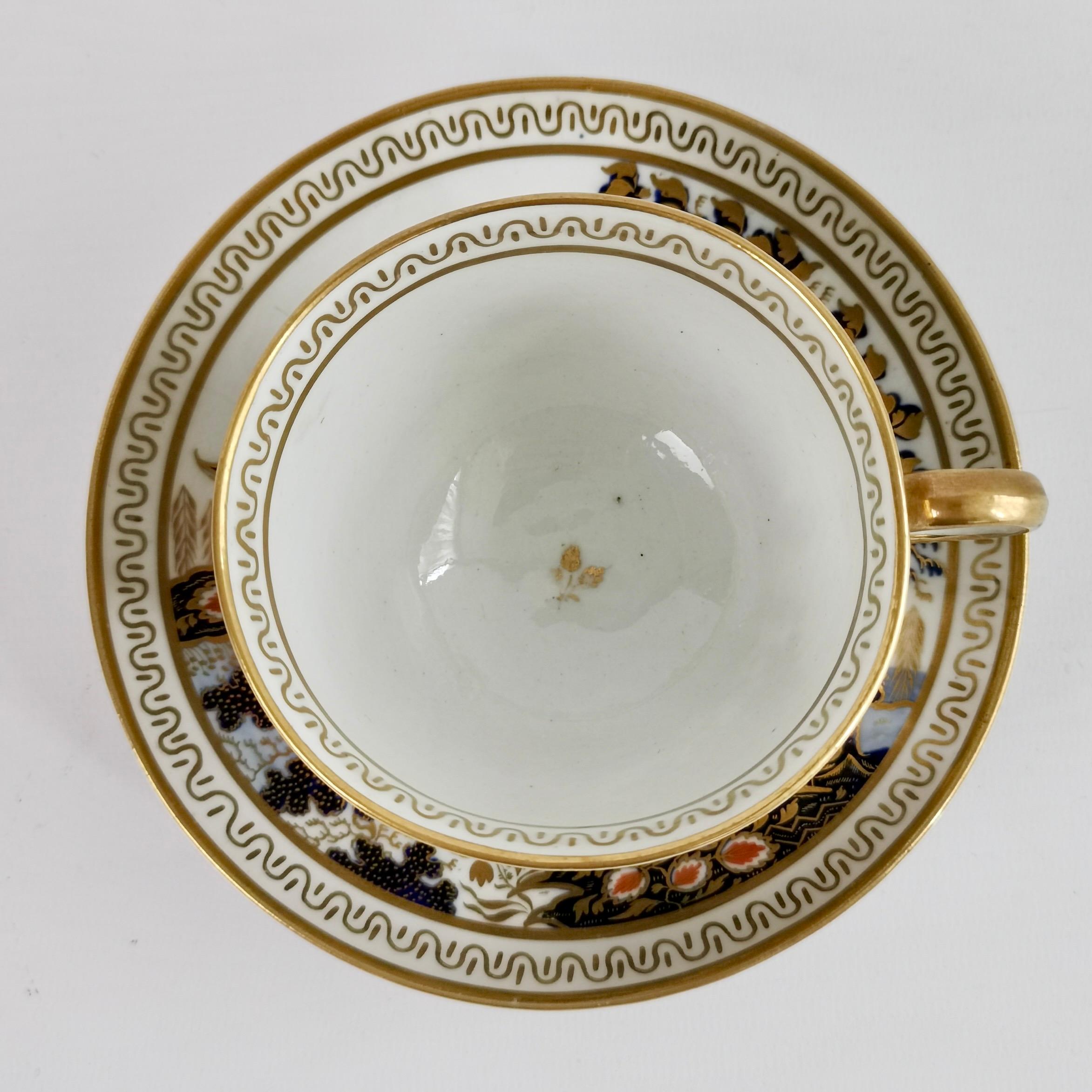 New Hall Hybrid Hard Paste Teacup and Saucer, Elephant Pattern, Regency ca 1810 6