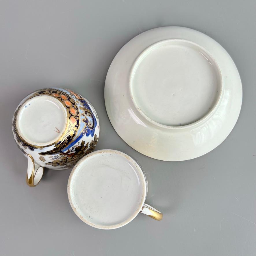 New Hall Trio de tasses à thé en pâte dure hybride, motif d'éléphant, Régence vers 1810 en vente 11
