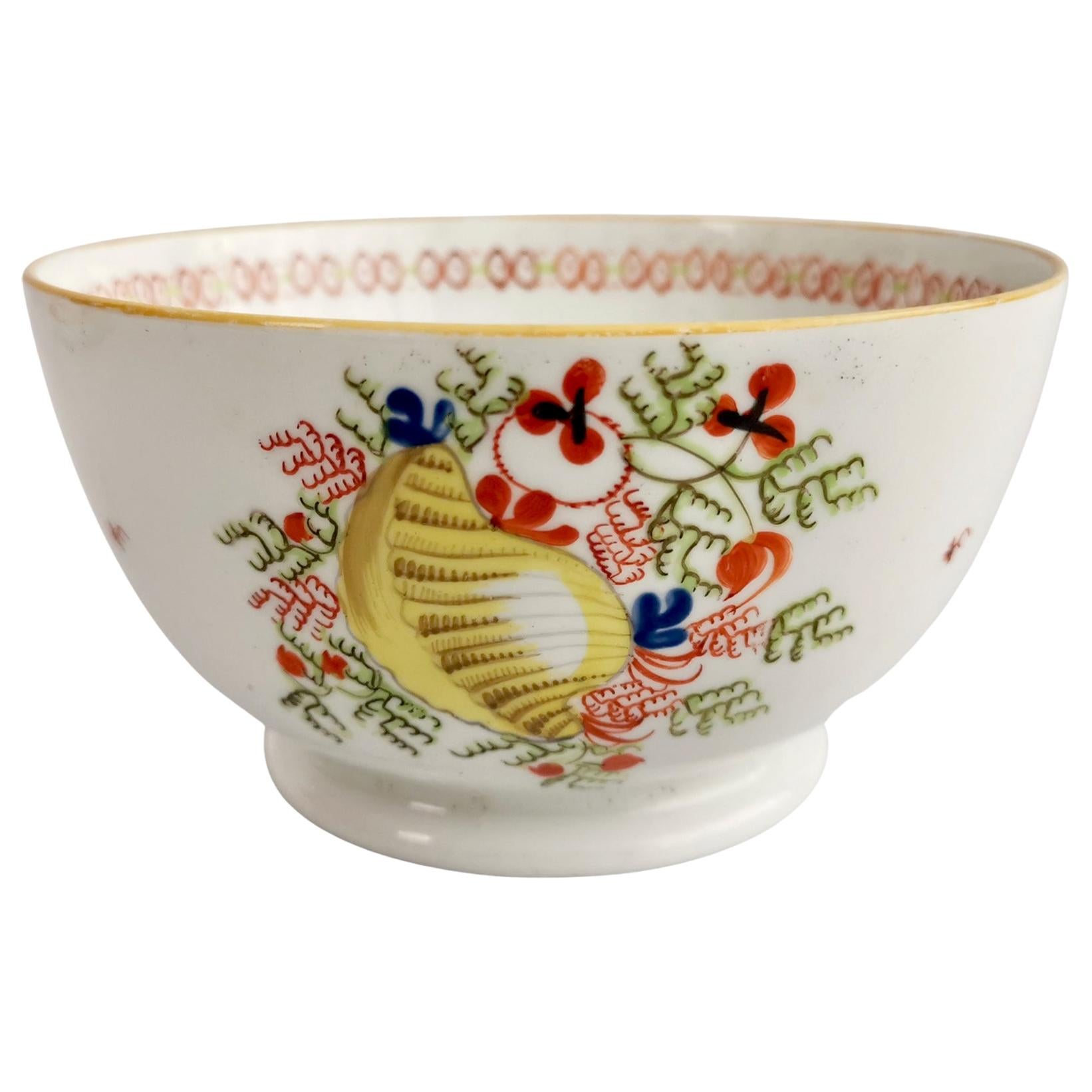 New Hall Porcelain Slop Bowl, Yellow Shell Pattern 1045, ca 1810