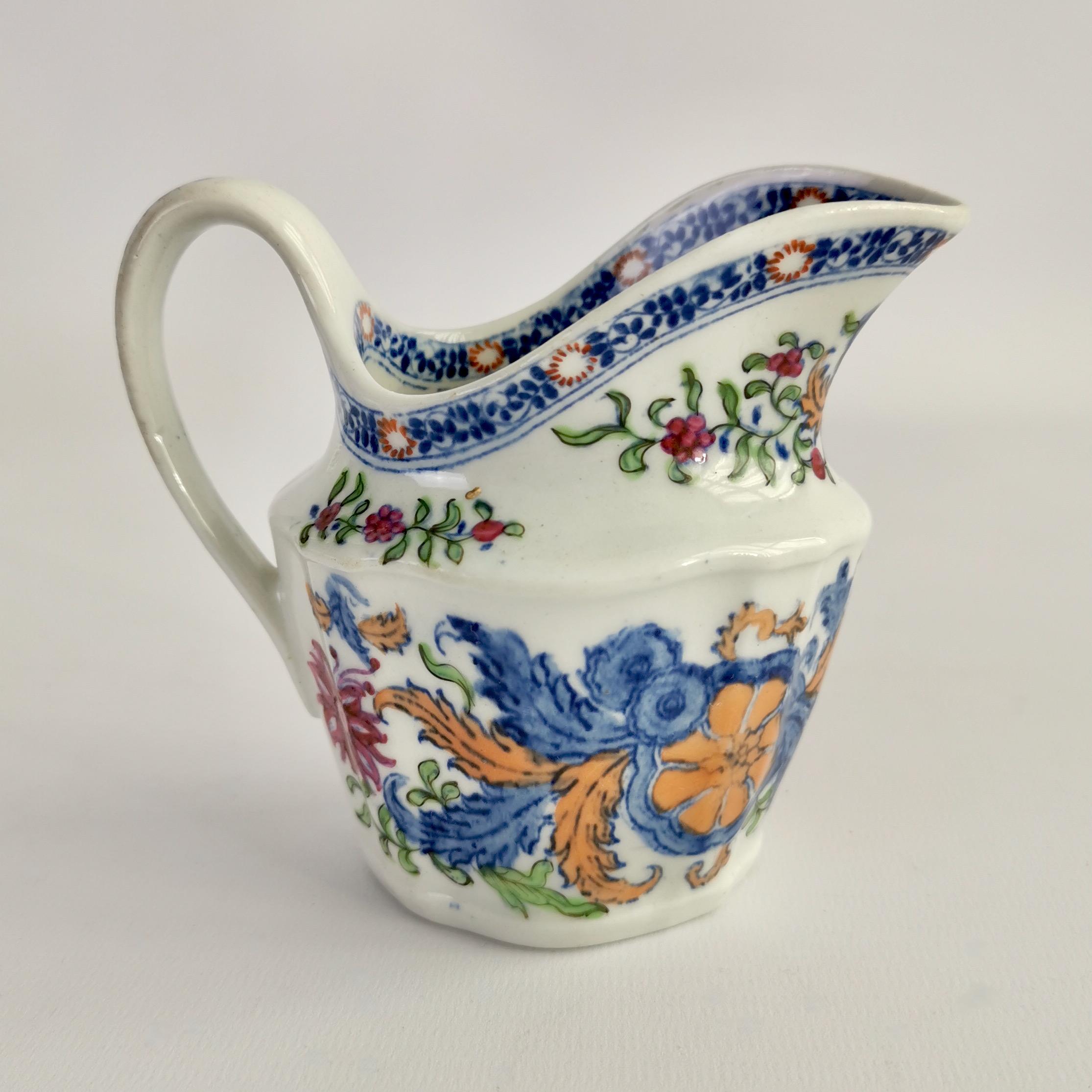 Late 18th Century New Hall Porcelain Tea Service, Chinoiserie Flower Sprays, Georgian, circa 1795 For Sale