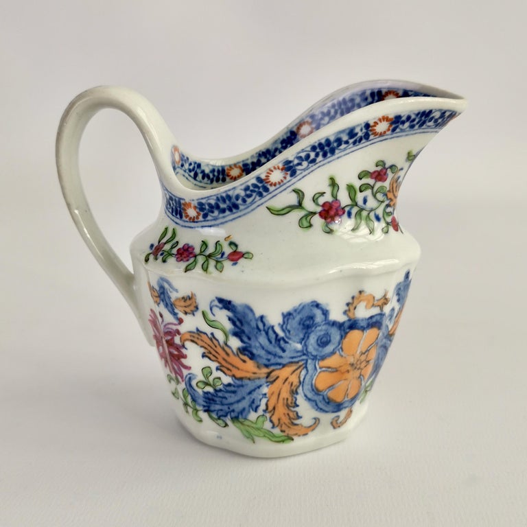 New Hall Porcelain Tea Service, Chinoiserie Flower Sprays, Georgian, circa 1795 For Sale 3