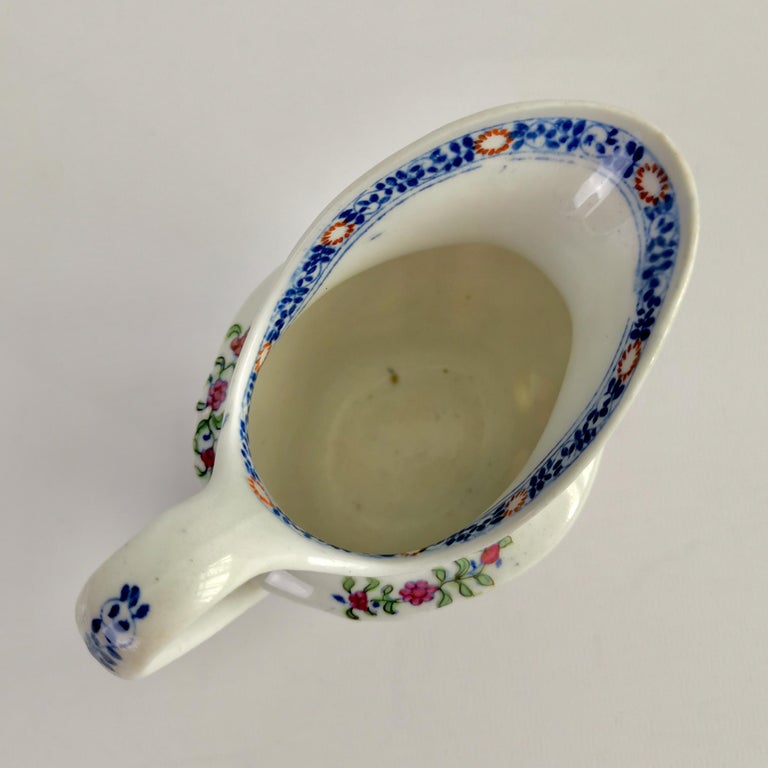 New Hall Porcelain Tea Service, Chinoiserie Flower Sprays, Georgian, circa 1795 For Sale 4
