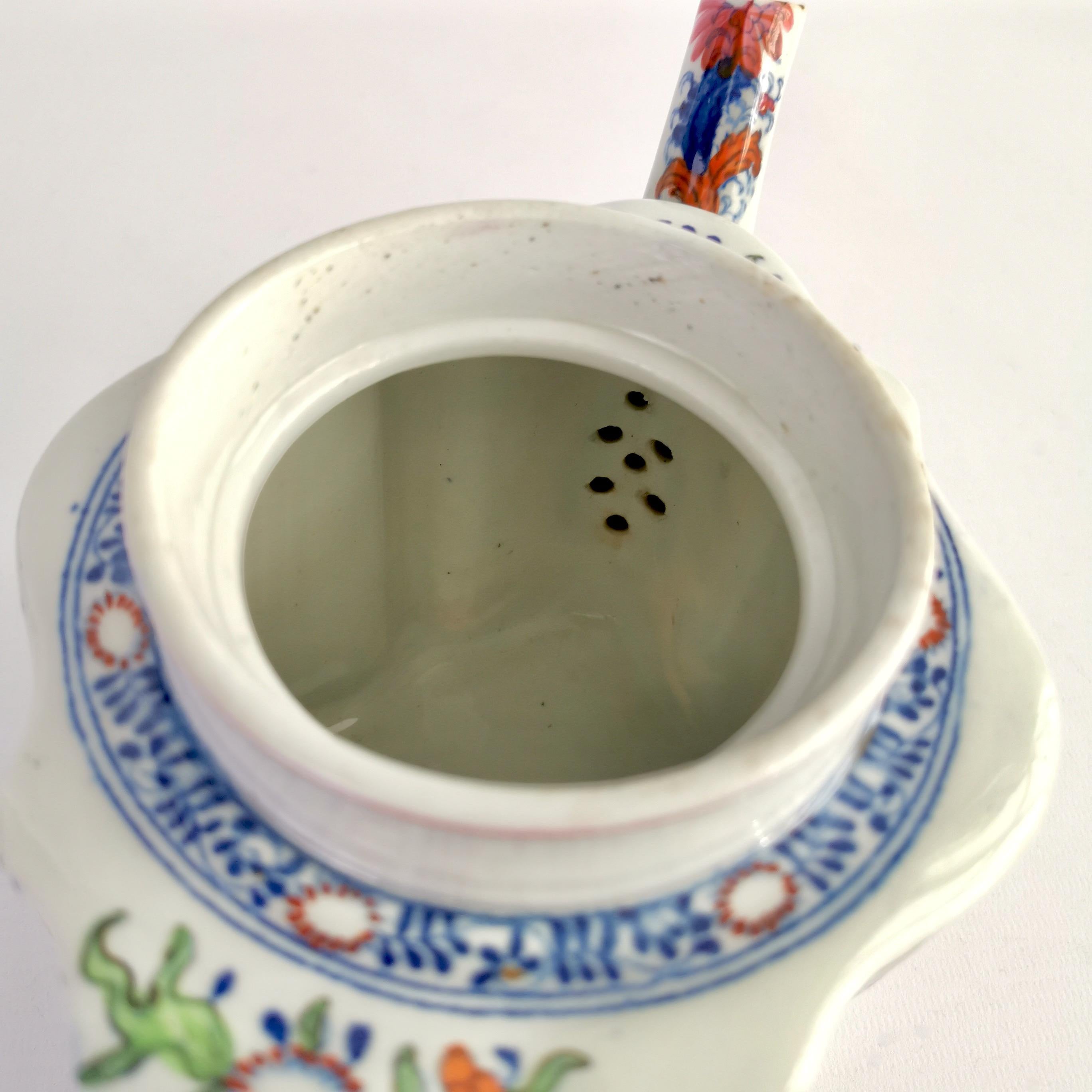 Hand-Painted New Hall Porcelain Tea Service, Chinoiserie Flower Sprays, Georgian, circa 1795 For Sale