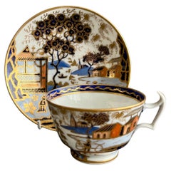 New Hall Porcelain Teacup, Chinoiserie Water Carrier Pattern 1163, Ca 1815
