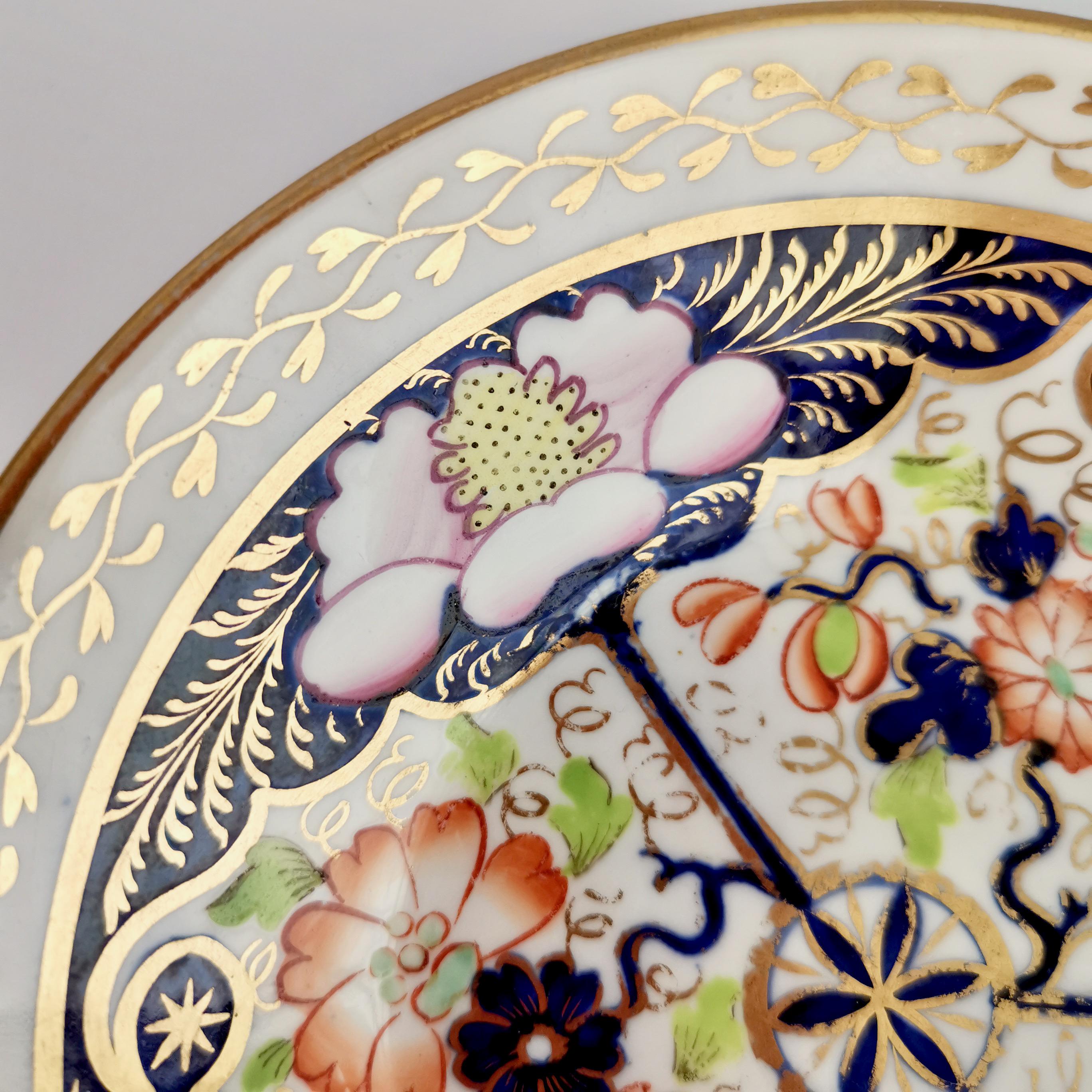 New Hall Porcelain Teacup, Imari Pattern with Pink, Regency, ca 1816 4