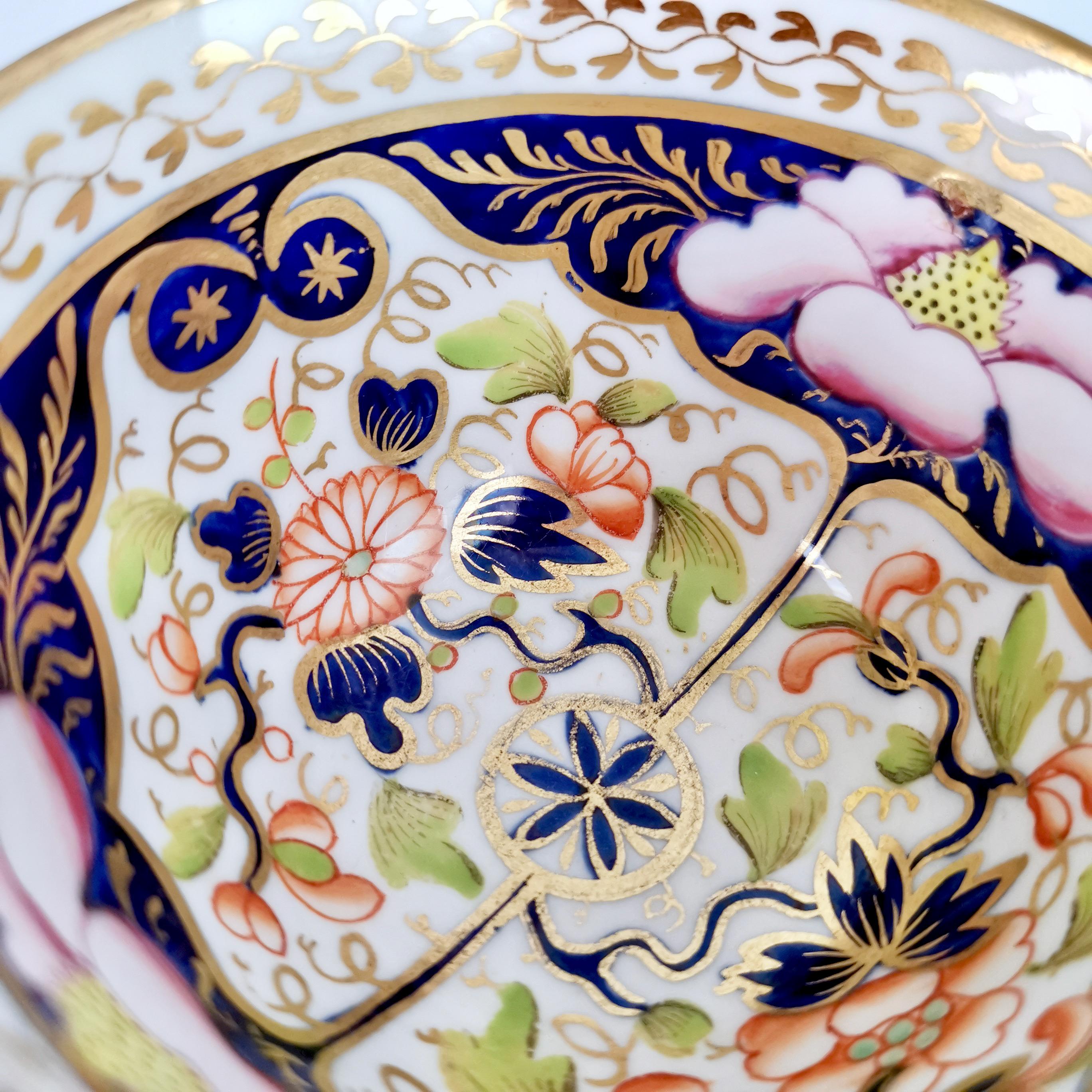New Hall Porcelain Teacup, Imari Pattern with Pink, Regency, ca 1816 2