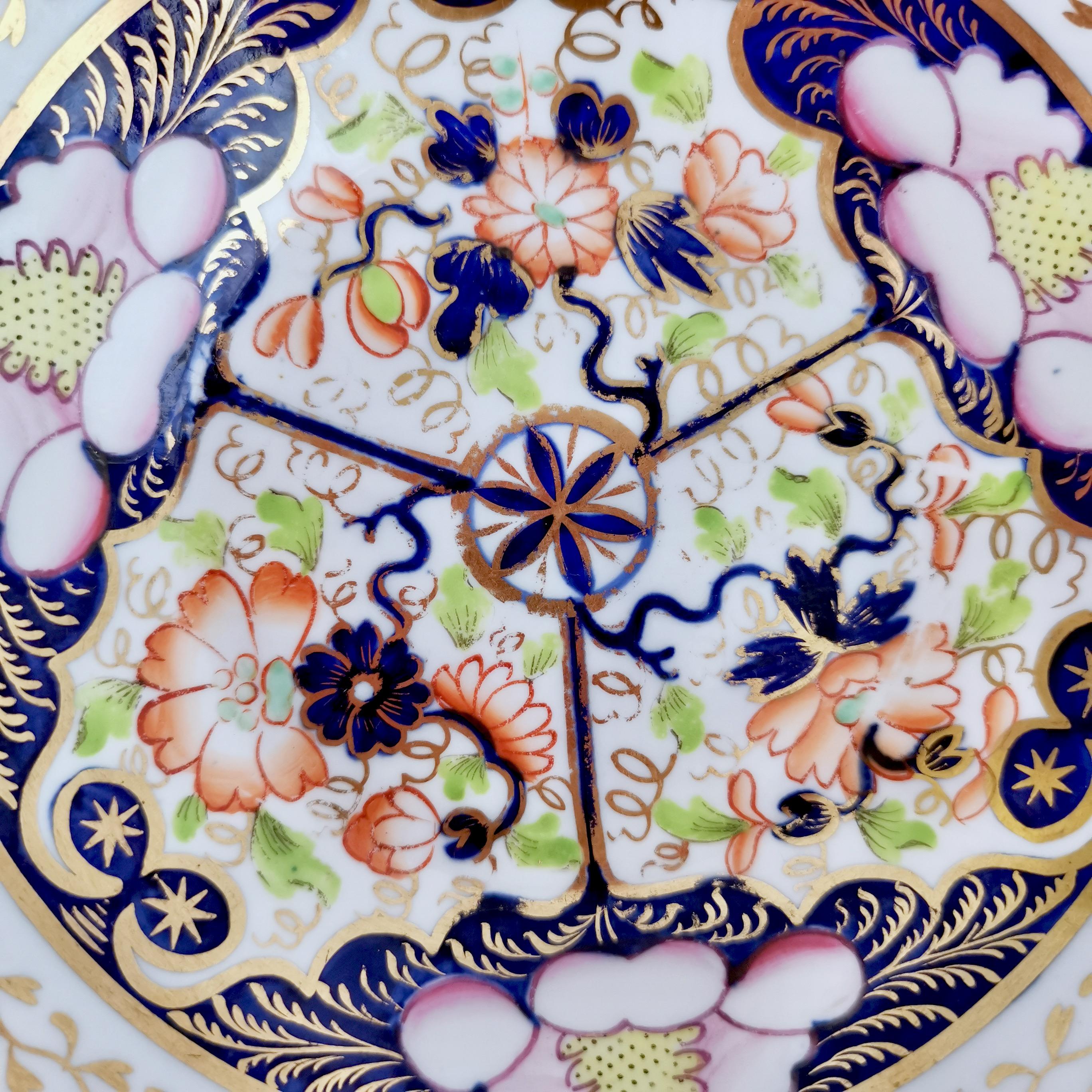 New Hall Porcelain Teacup, Imari Pattern with Pink, Regency, ca 1816 3