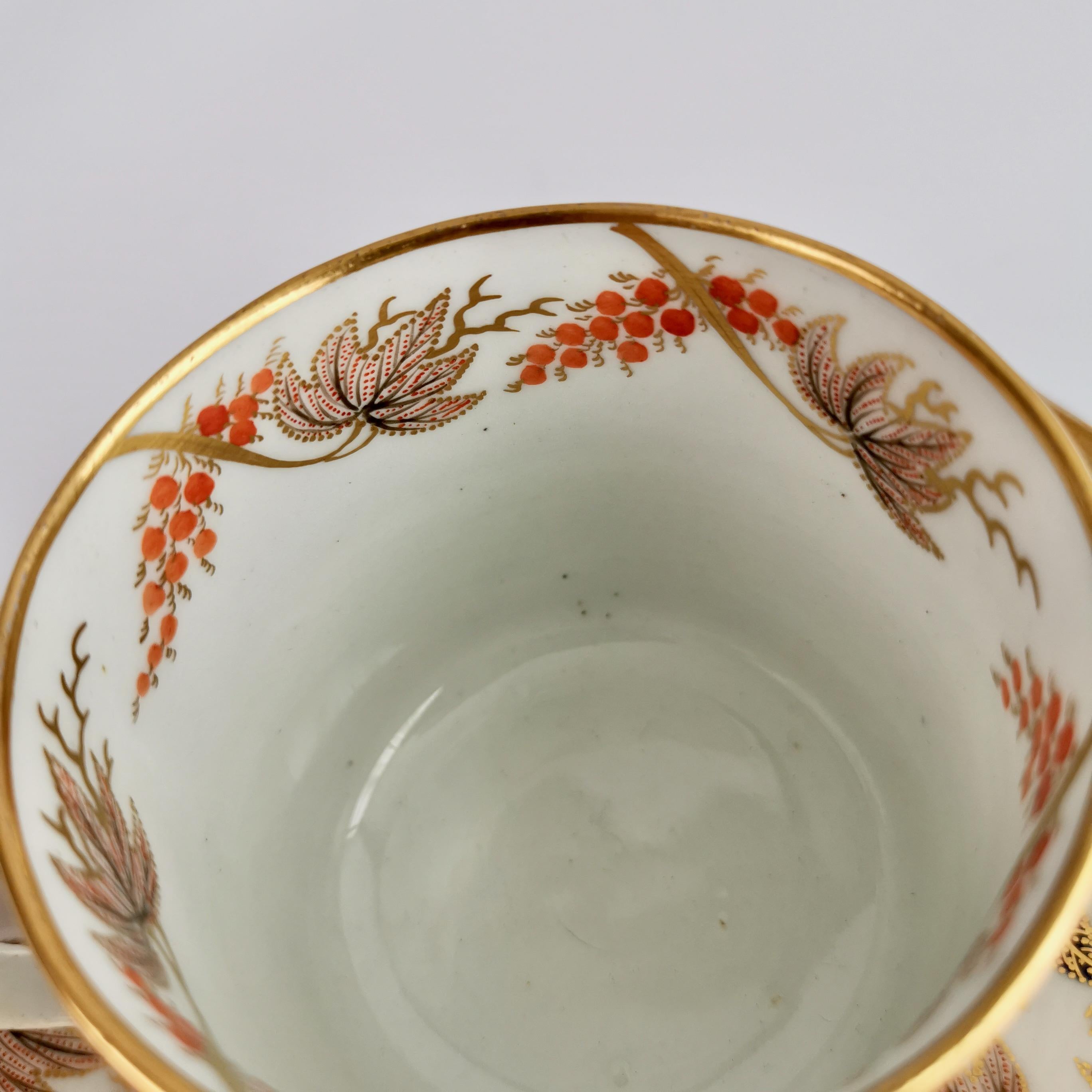 New Hall Porcelain Teacup Trio, Imari Vine Pattern, Regency, ca 1810 8
