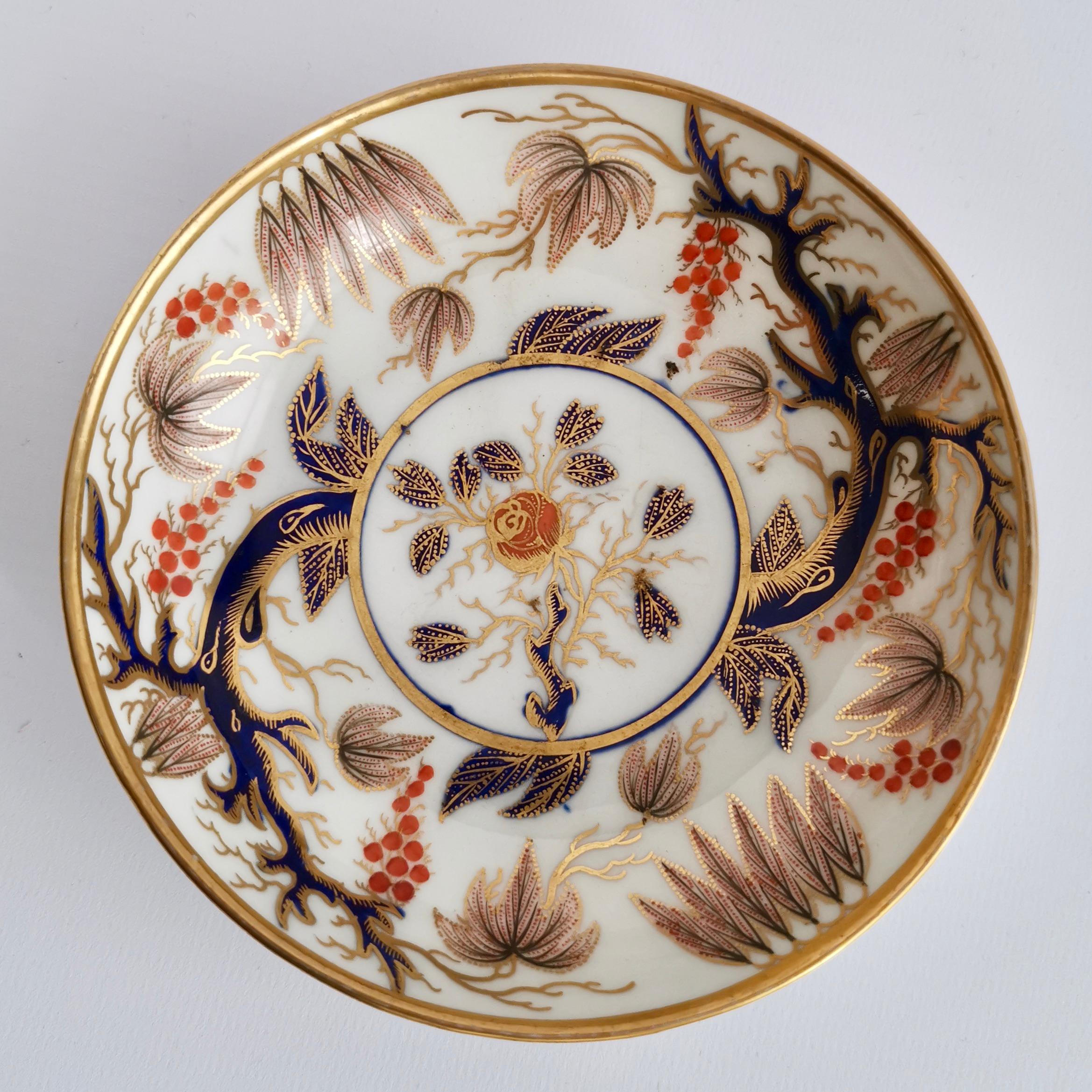 Hand-Painted New Hall Porcelain True Trio, Imari Vine Patt, 446, Regency, circa 1810