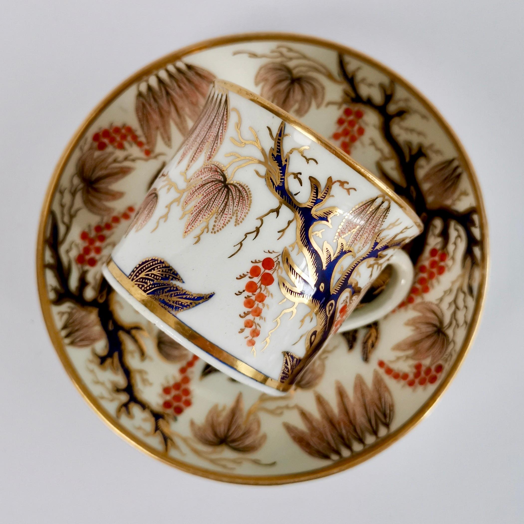 New Hall Porcelain True Trio, Imari Vine Patt, 446, Regency, circa 1810 2