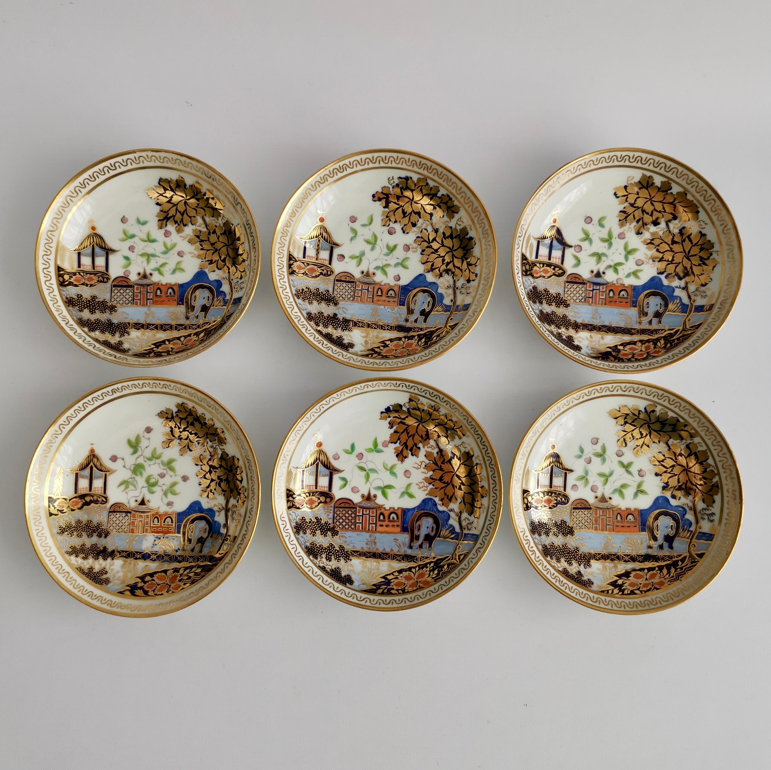 New Hall Tea Service for Four, Elephant Pattern 876, Regency ca 1810 For Sale 5