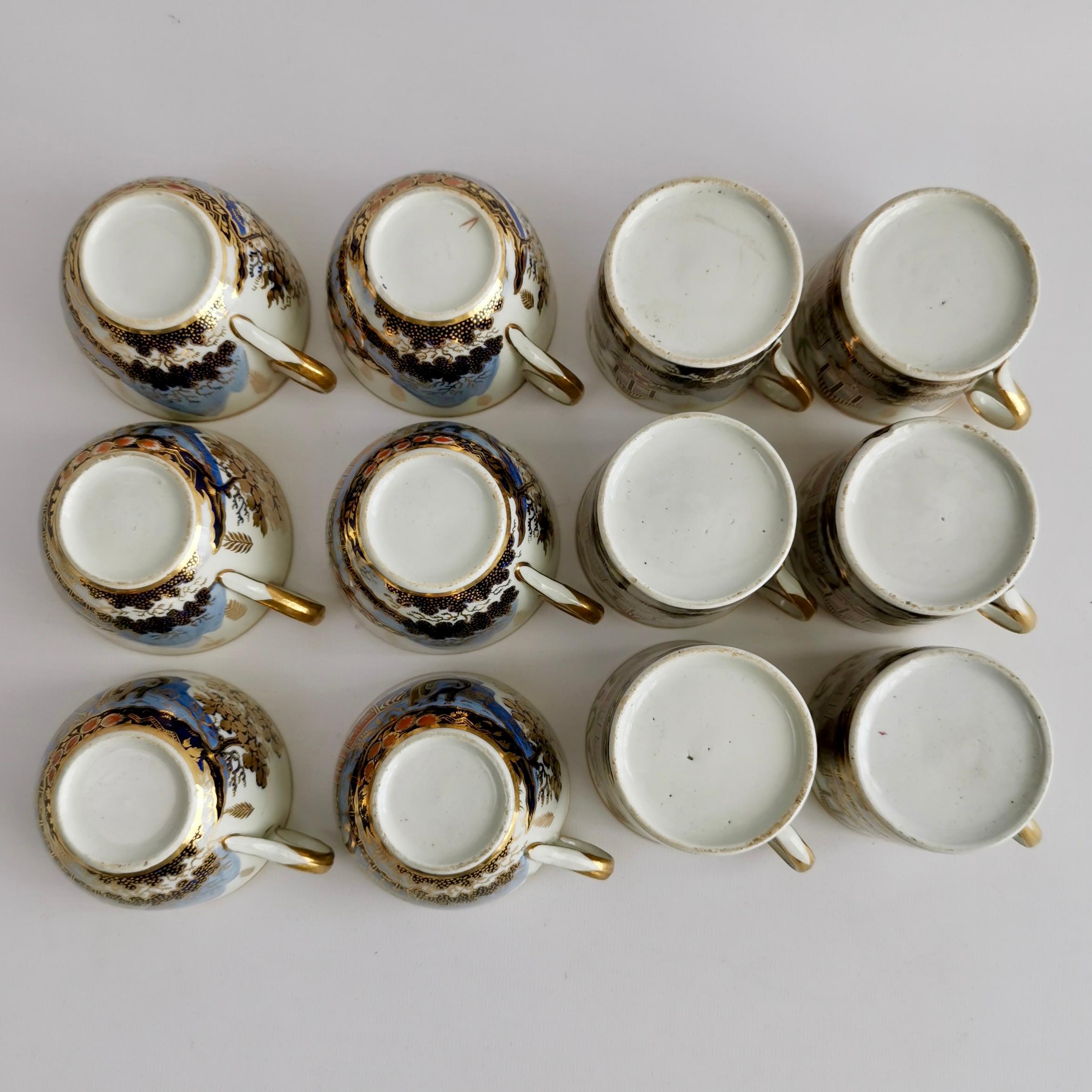 New Hall Tea Service for Six, Elephant Pattern 876, Regency ca 1810 For Sale 11
