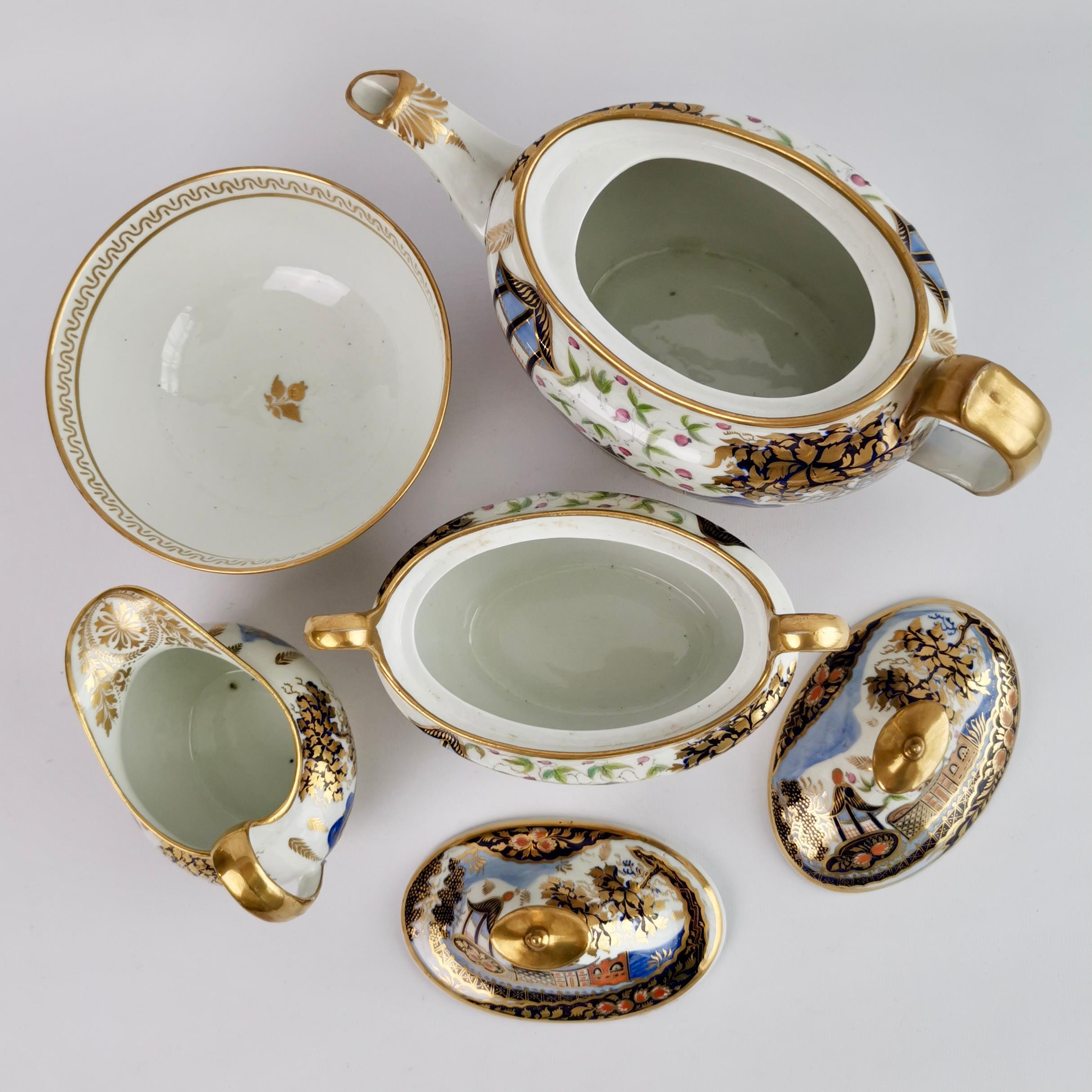 New Hall Tea Service for Six, Elephant Pattern 876, Regency ca 1810 For Sale 12