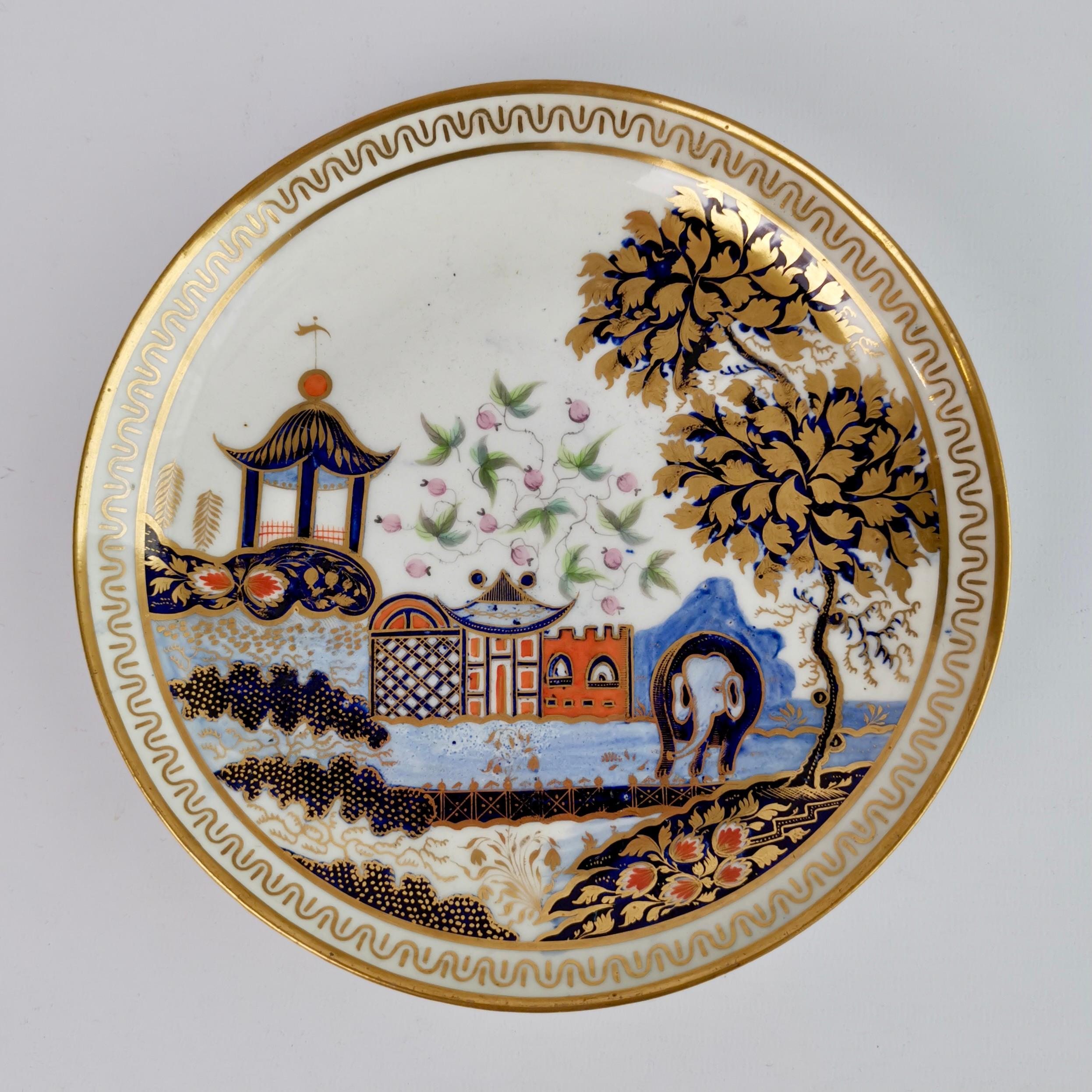Early 19th Century New Hall Tea Service for Six, Elephant Pattern 876, Regency ca 1810 For Sale