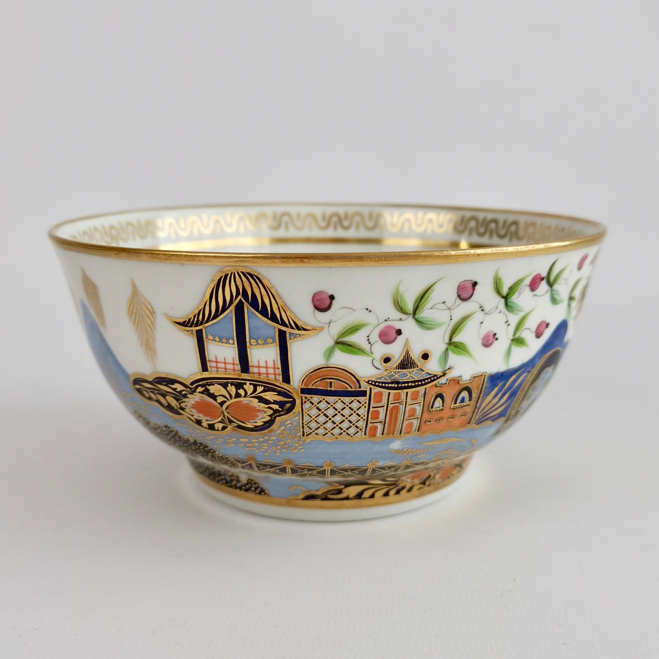 Porcelain New Hall Tea Service for Six, Elephant Pattern 876, Regency ca 1810 For Sale