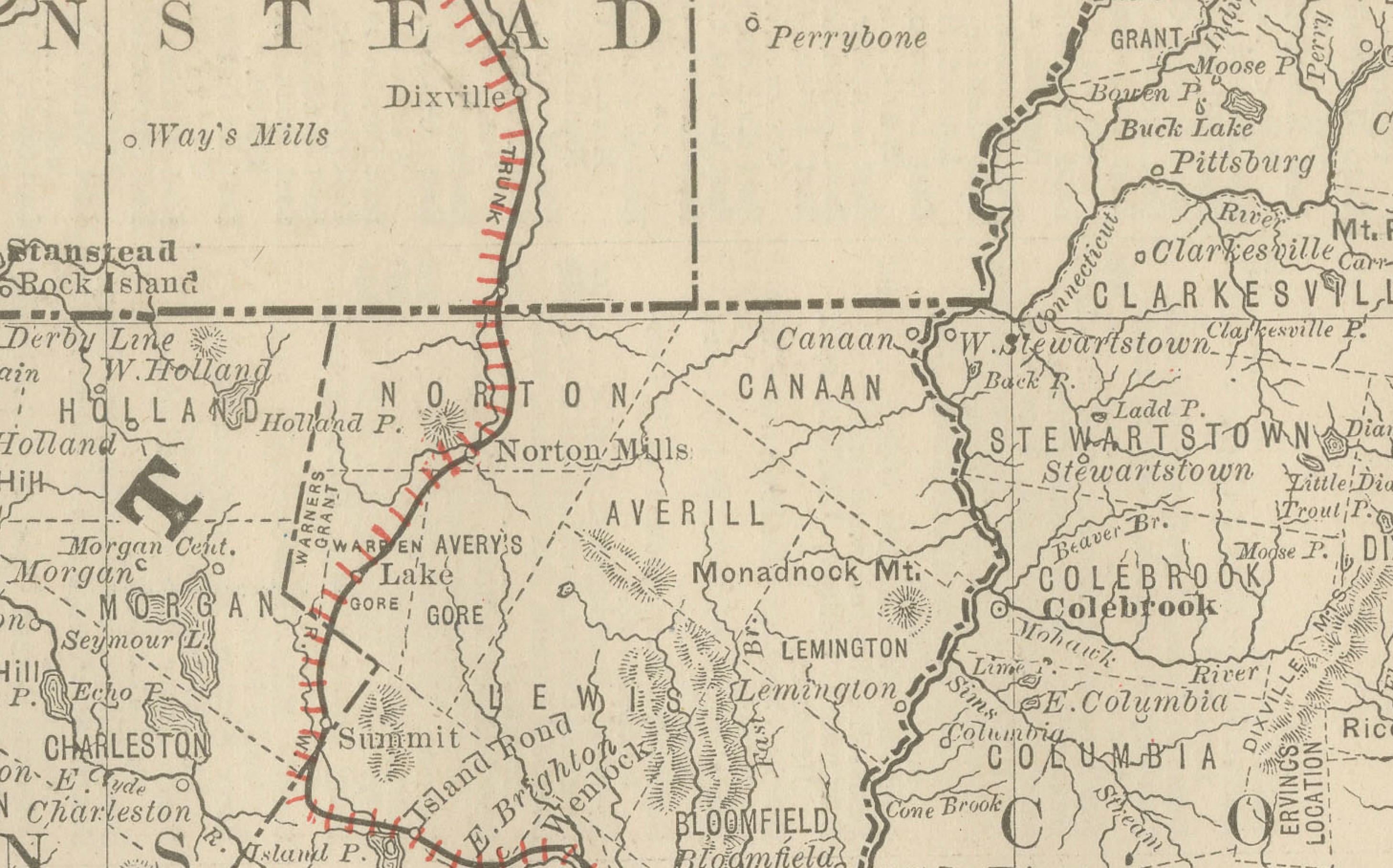 Antike Karte von New Hampshire - Rand McNally, circa 1888

Diese antike Karte von New Hampshire wurde von Rand, McNally & Co. um 1888 veröffentlicht. Es bietet eine detaillierte Darstellung des Granite State aus dem späten 19. Jahrhundert und hebt