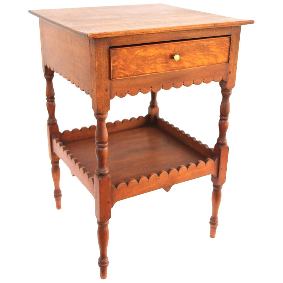 New Hampshire Federal Scalloped Birch Stand For Sale
