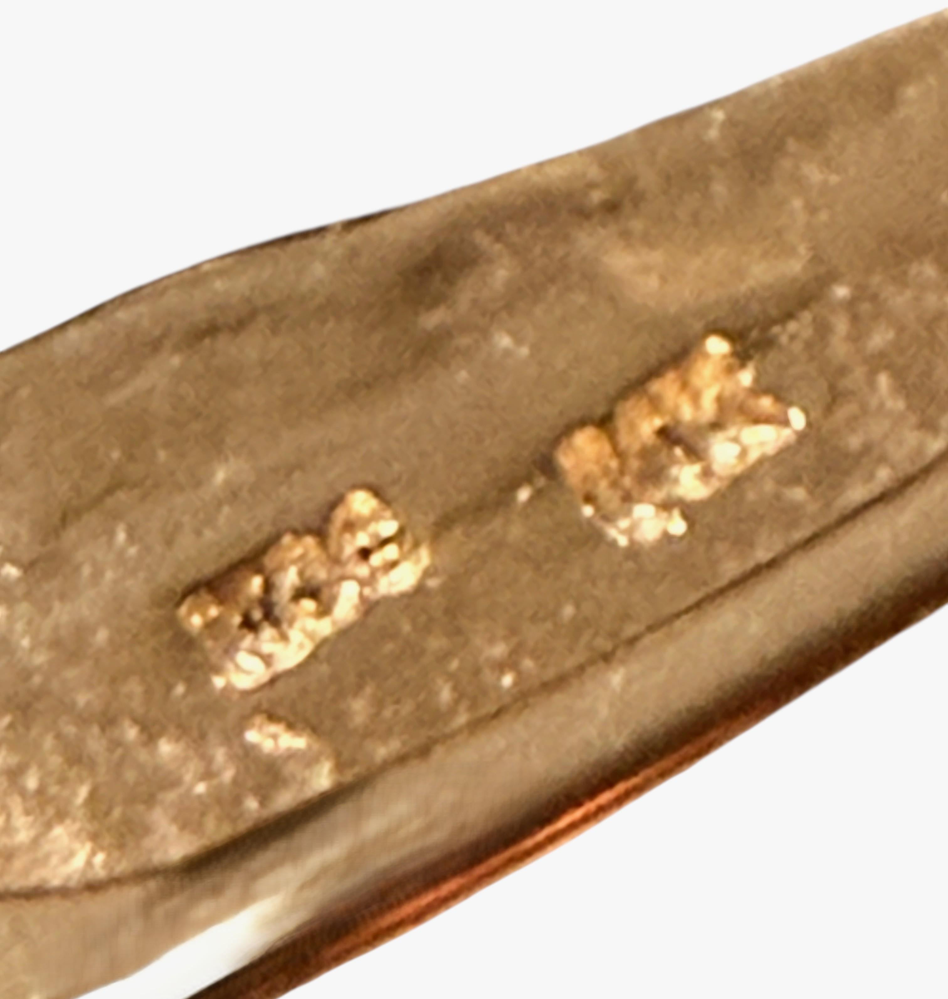 Nuova collana Hand Made in oro giallo 14K con pietra di quarzo d'oro e diamante da .05 carati in vendita 6