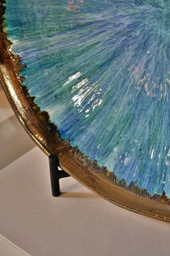 New Hand Made and Unique Ceramic Plate Blu Color