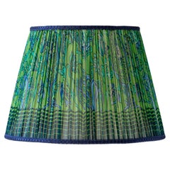 New Handcrafted Lampshade from Vintage Silk Sari, Green and Blue, only 2