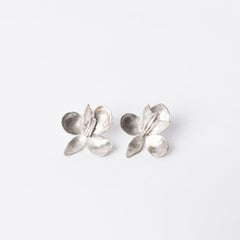 Dolores Ortega Amancay Flower Earrings in Sterling Silver