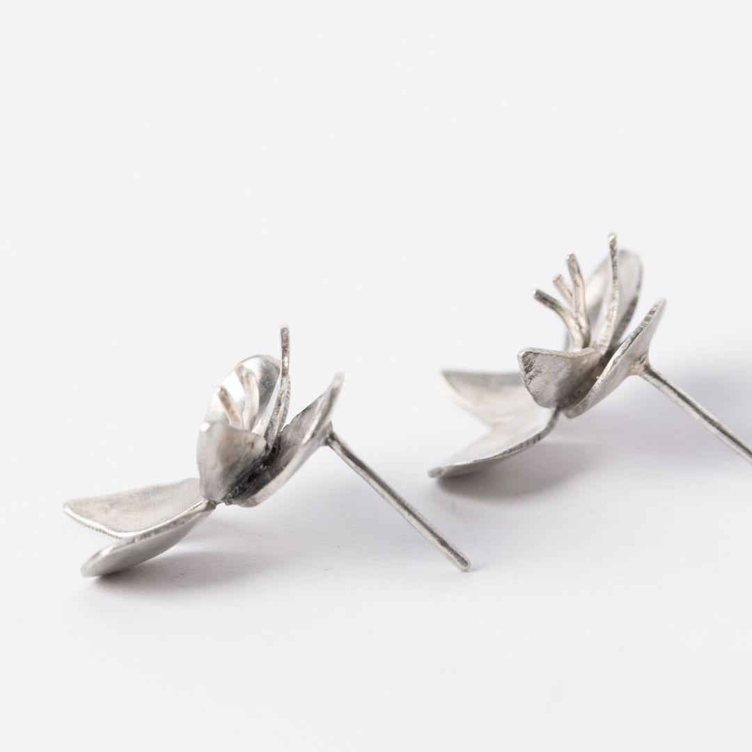 De las mujeres Pendientes Flor Amancay Dolores Ortega de plata de ley en venta
