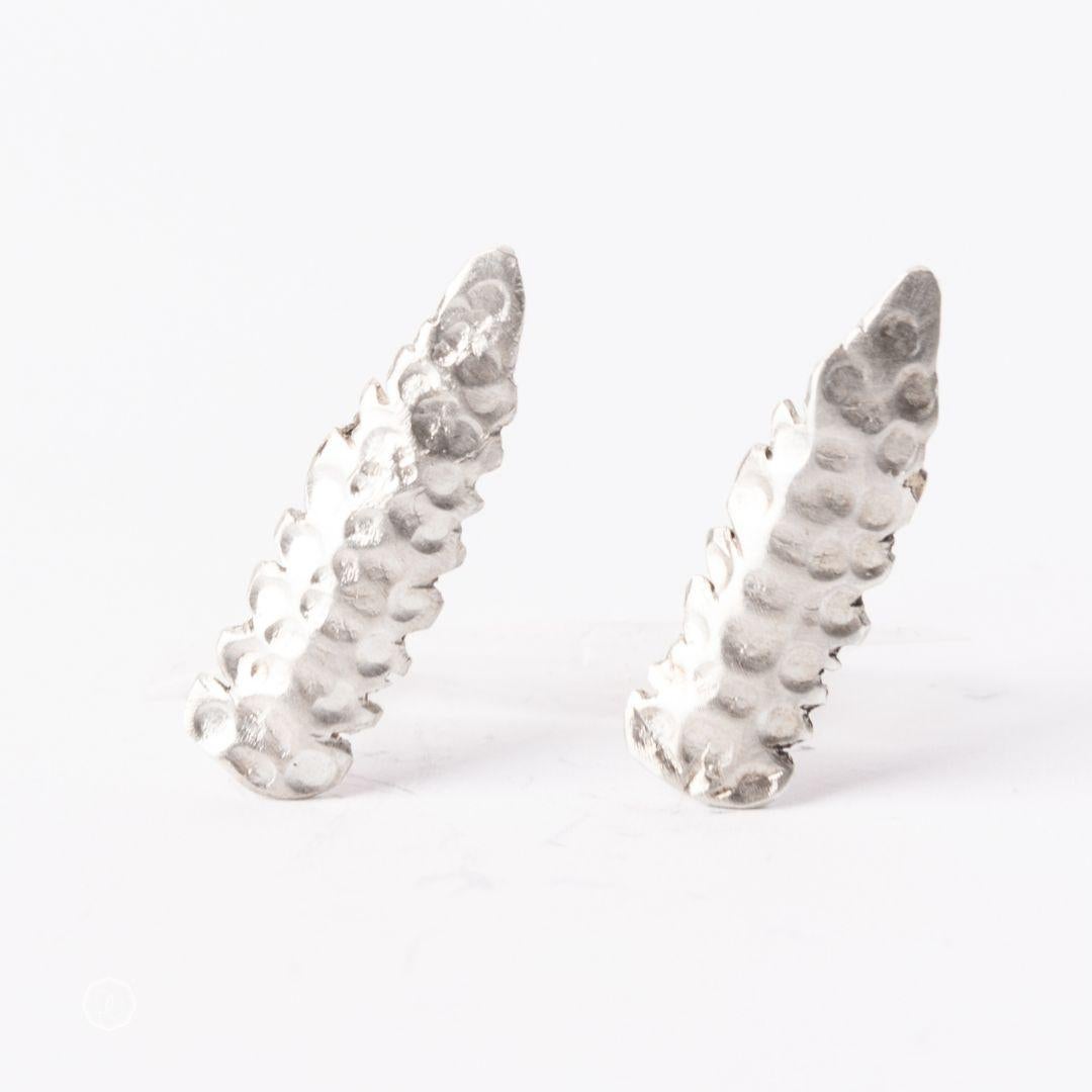New Handcrafted Sterling Silver Lupinus Flower Earrings – Inspired by Patagonia In New Condition For Sale In Pigüé, AR