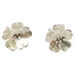 Nuevos Pendientes Artesanales de Plata de Ley Flor de Cerezo - Símbolo de Renovación