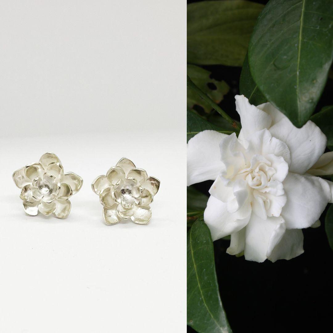 De las mujeres Pendientes Dolores Ortega Gardenia de plata de ley en venta