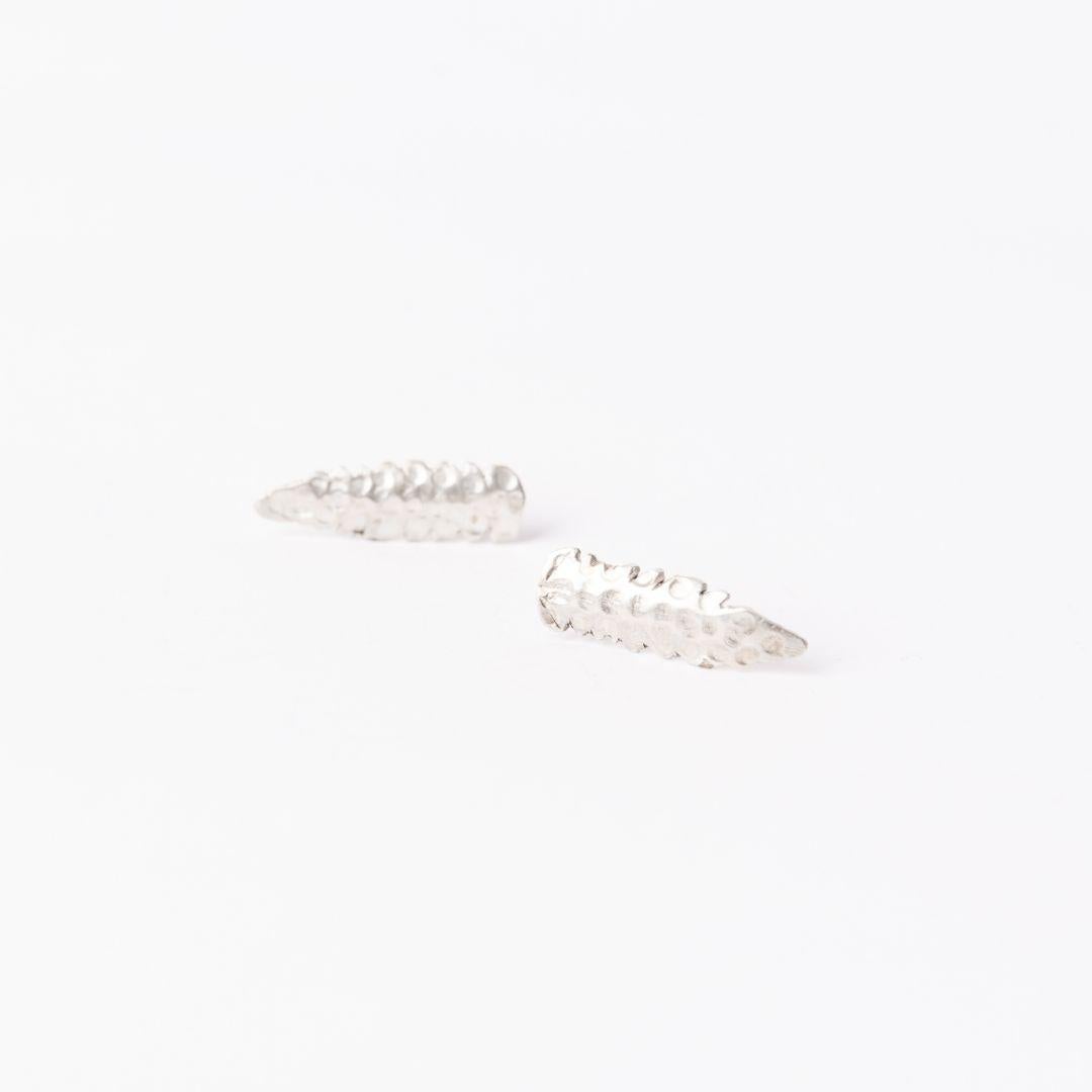New Handcrafted Sterling Silver Lupinus Flower Earrings – Inspired by Patagonia For Sale 1