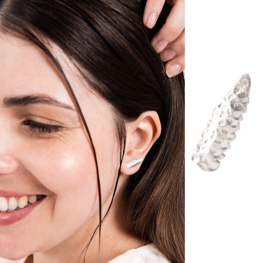 New Handcrafted Sterling Silver Lupinus Flower Earrings – Inspired by Patagonia For Sale 4